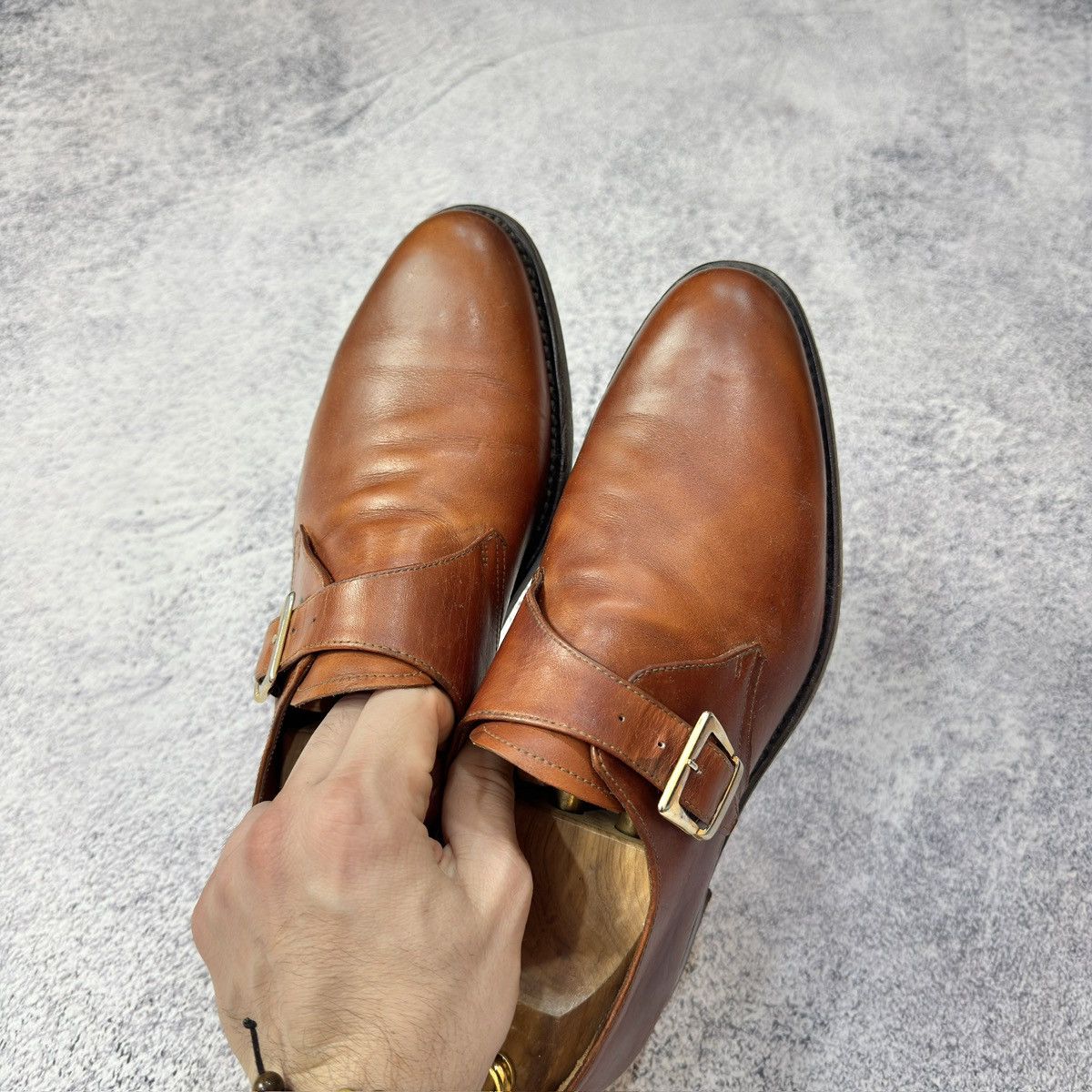 Bexley × Designer × Handmade Bexley Mens Buckle Shoes Monk Straps US9 UK8 Size US 9 / EU 42 - 9 Thumbnail