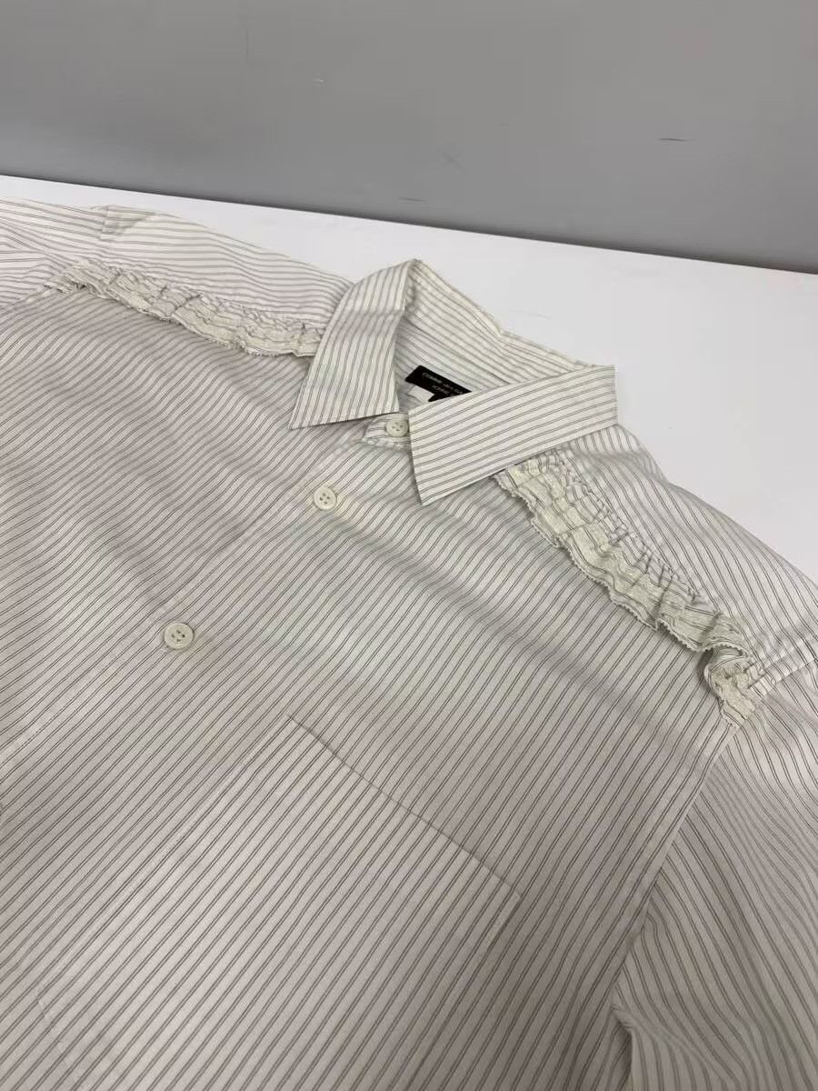Comme des Garcons Homme Plus 2012 Striped Frill Shirt Size US M / EU 48-50 / 2 - 4 Thumbnail