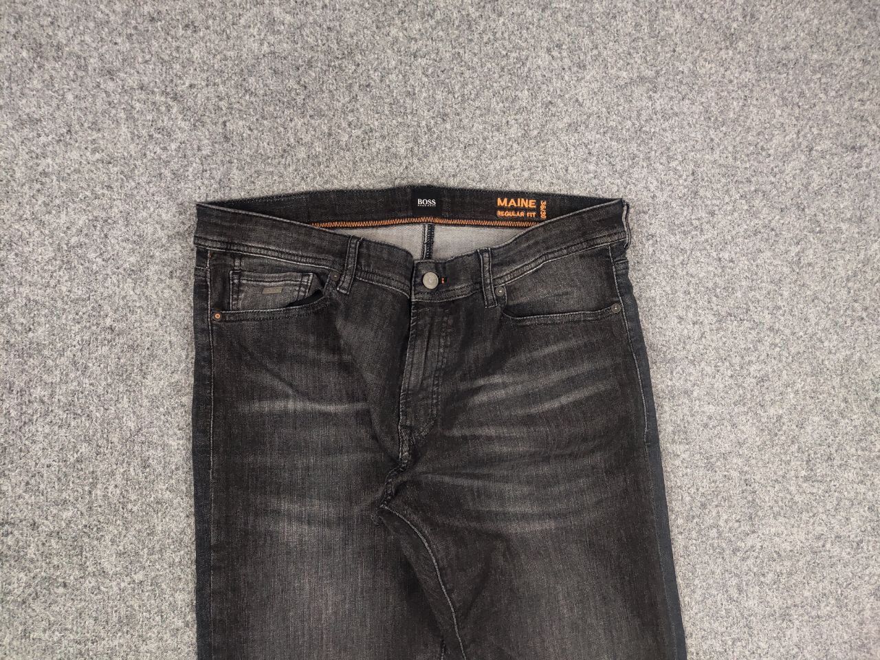 Hugo Boss Hugo Boss stretch denim Regular fit Dark Gray Faded jeans Size US 36 / EU 52 - 3 Thumbnail