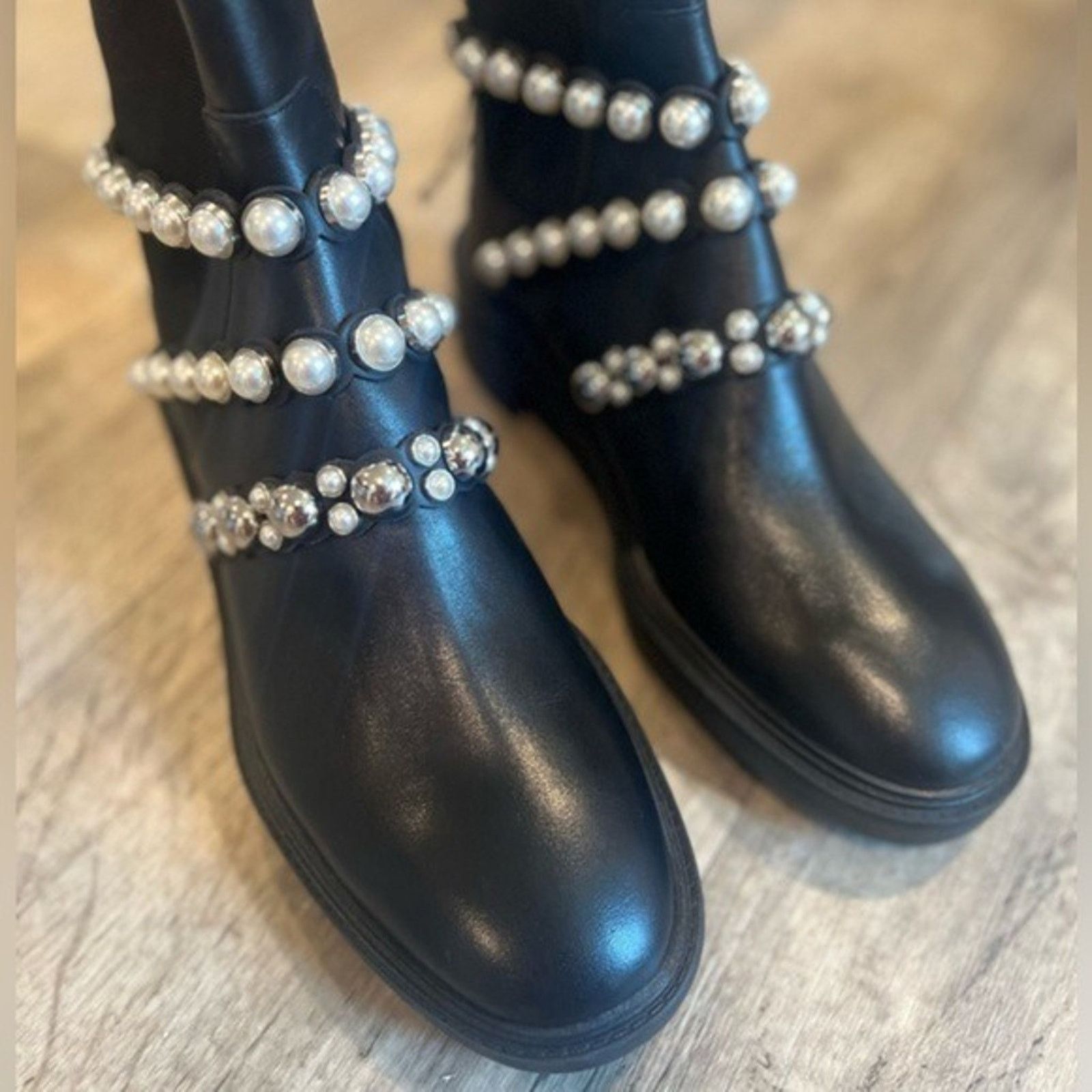 Zara ZARA Leather Ankle Boots NWT Size US 8 / IT 38 - 10 Thumbnail