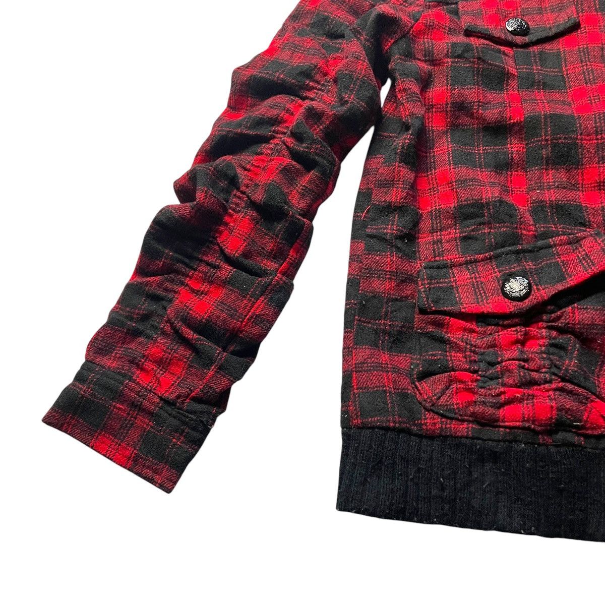 If Six Was Nine × Japanese Brand × Le Grande Bleu (L.G.B.) 🇯🇵 SKY BOMBER TARTAN FULL ZIP PUNK GOTHIC WOOL JACKET Size US M / EU 48-50 / 2 - 5 Thumbnail