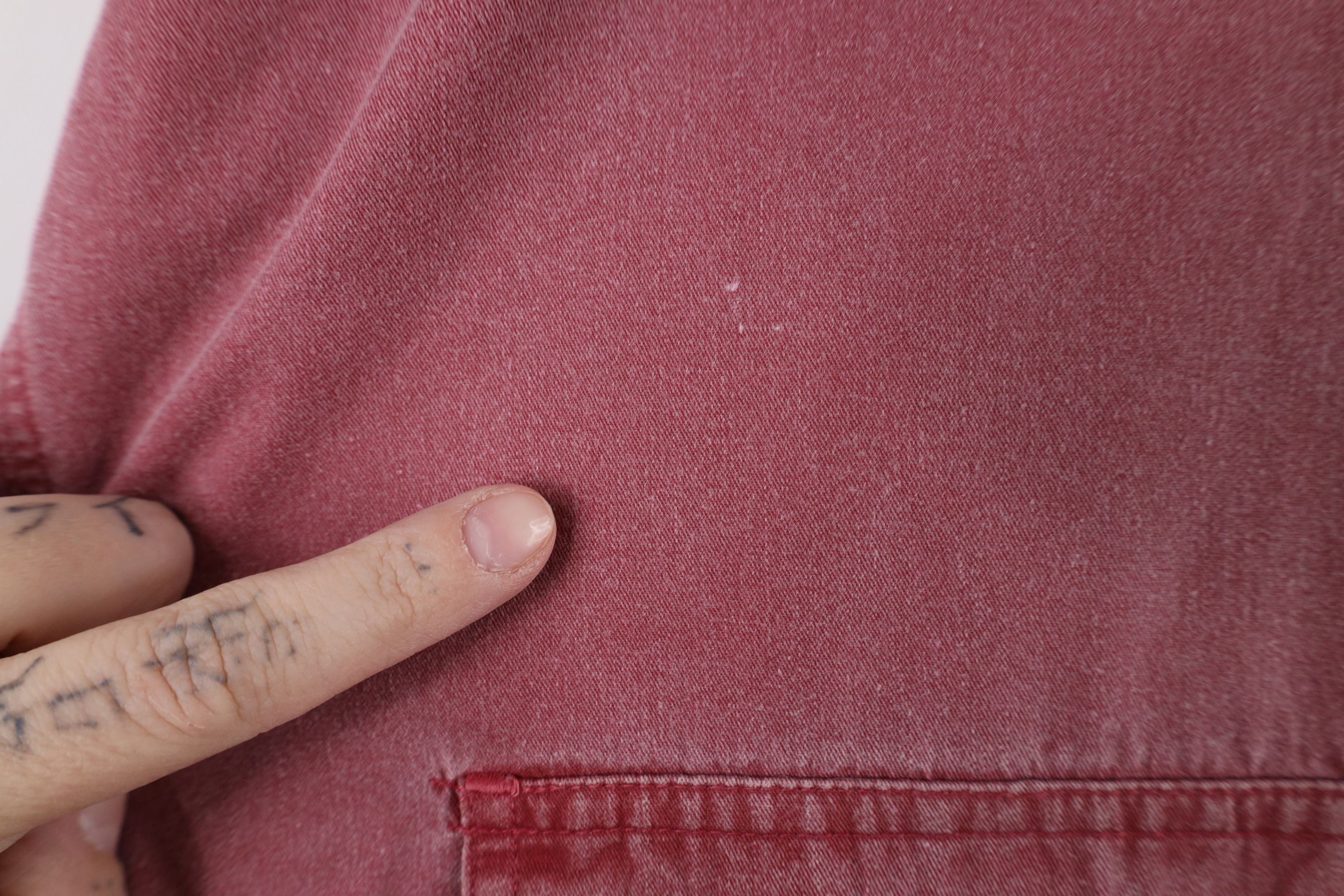 Eddie Bauer × Vintage Vintage 90s Eddie Bauer Twill Stonewash Button Shirt Red Size US XXL / EU 58 / 5 - 4 Thumbnail