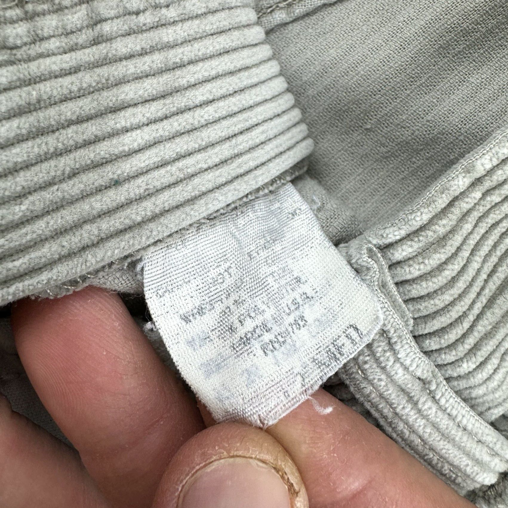Lee VINTAGE Lee Riveted Corduroy Pants Womens 12 Med Ivory Mom Jeans 90s High Waist Size 34" / US 12 / IT 48 - 5 Thumbnail