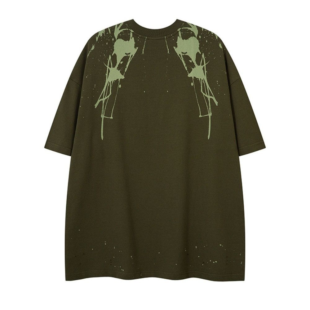 Japanese Brand × Vintage American street style distressed ink-splashed loose T-shirt Size US M / EU 48-50 / 2 - 2 Thumbnail