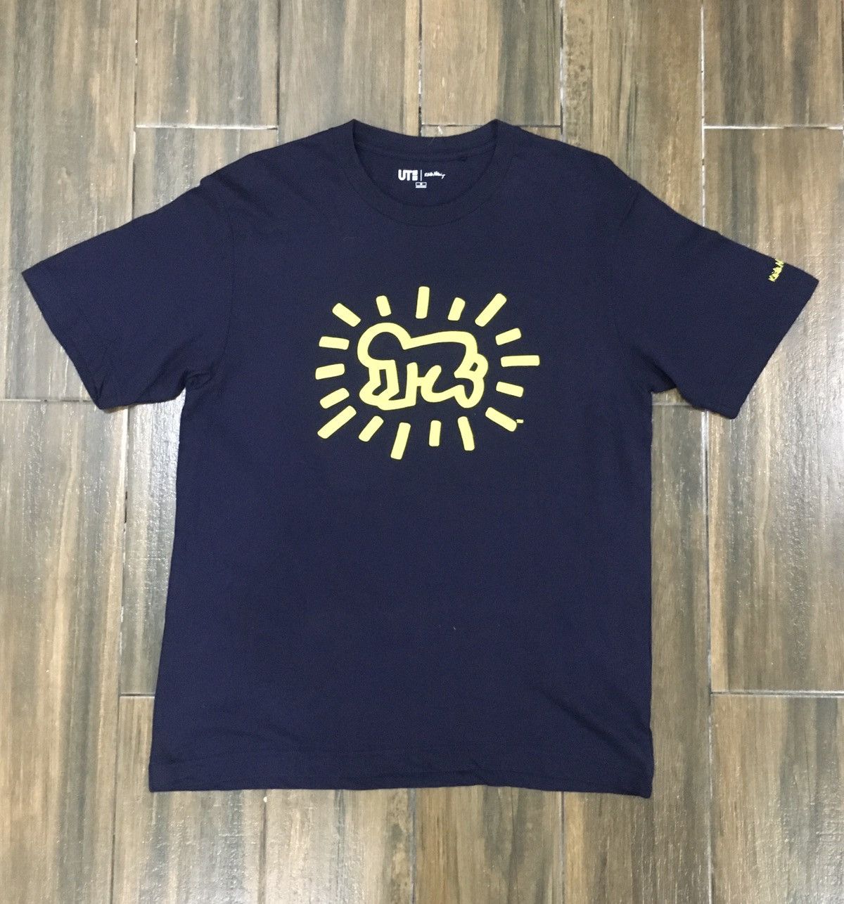 Uniqlo keith Haring navy blue t shirt | Grailed