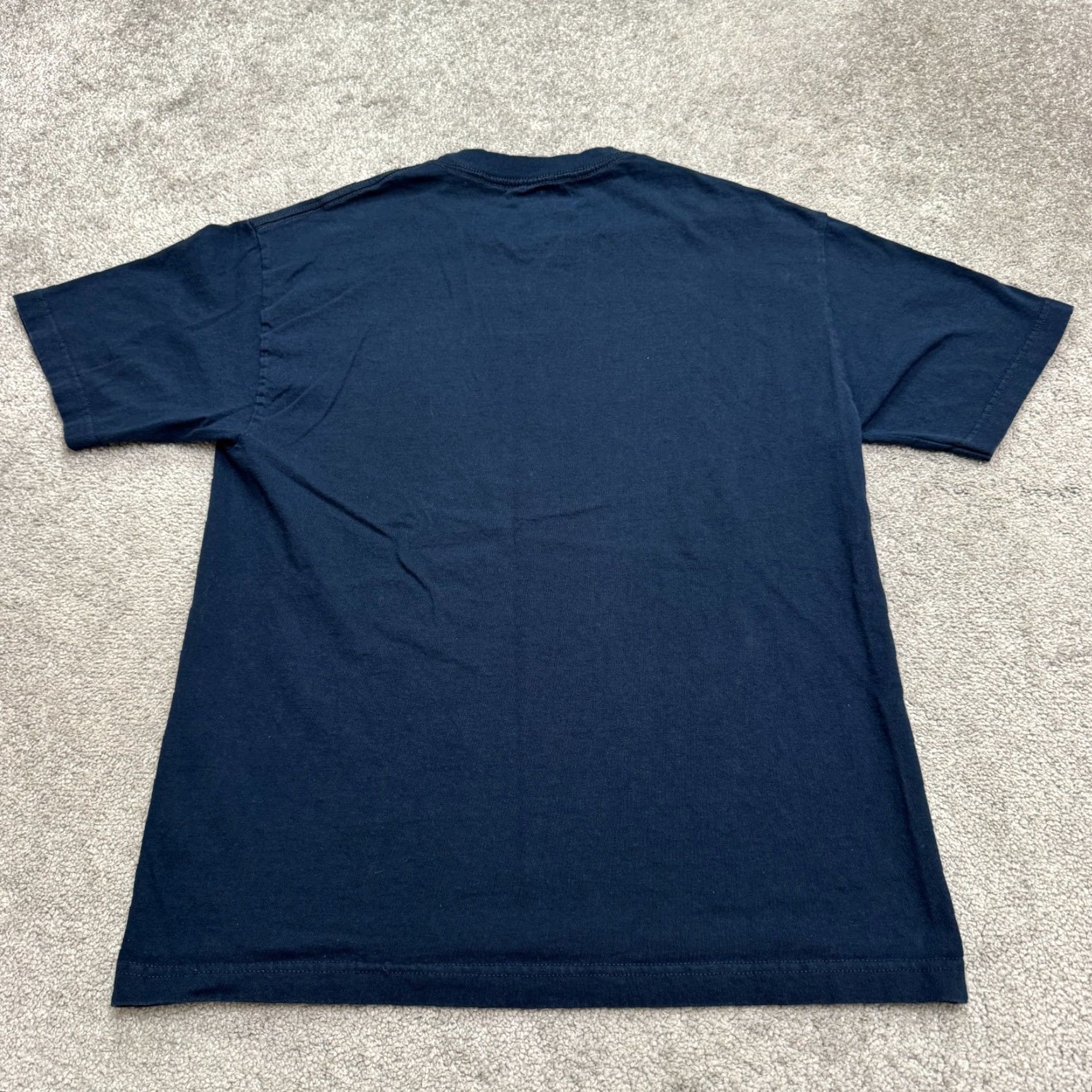 Nike VINTAGE Nike T-Shirt Mens Large Navy Blue Crew Neck 90s Y2K Athletic Short Sleeve Cotton Tee Shirt Mens Size US L / EU 52-54 / 3 - 2 Thumbnail