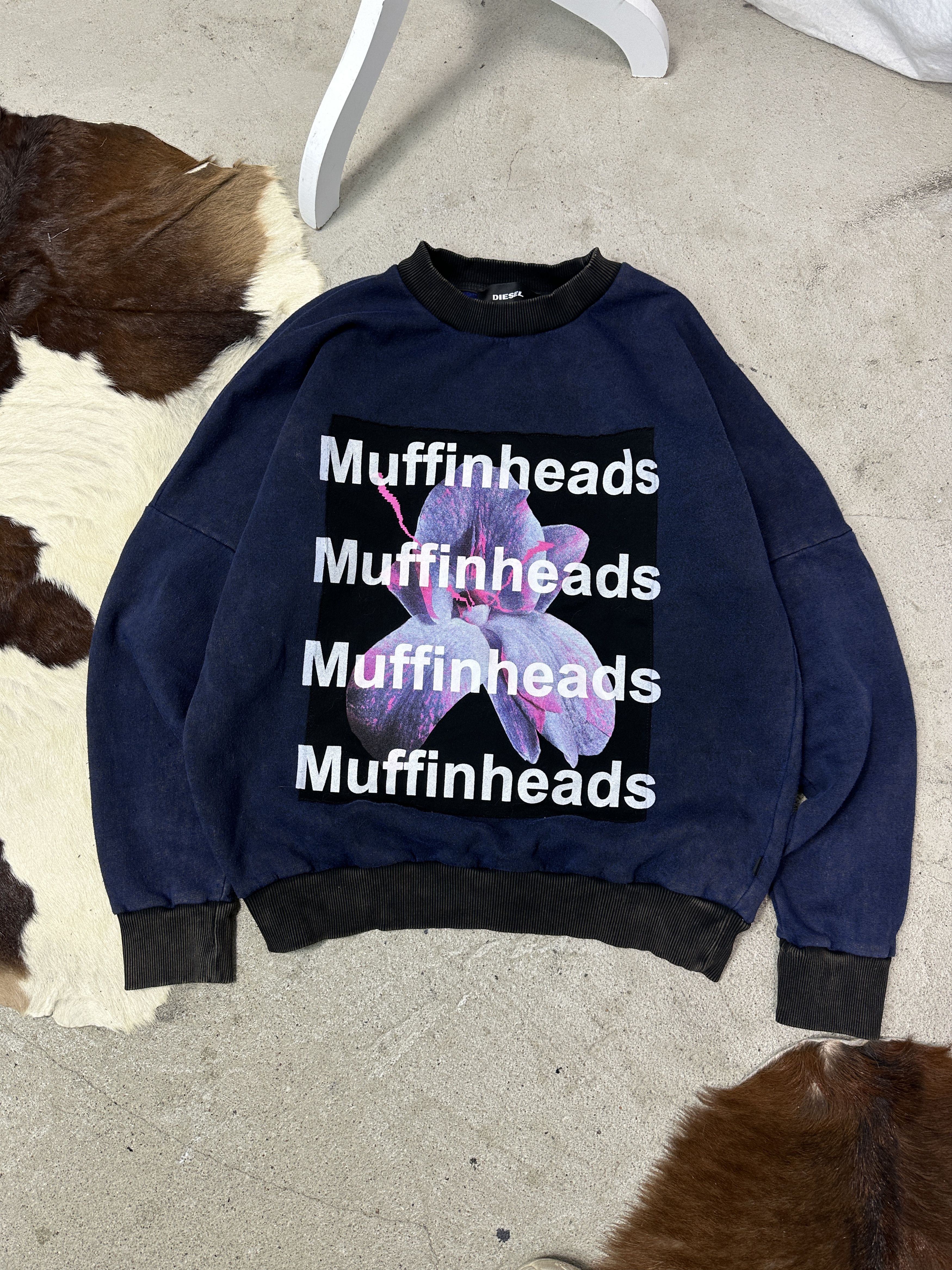 Diesel Vintage Streetwear Printed Diesel Muffinheads Sweatshirt Y2K Size M / US 6-8 / IT 42-44 - 1 Thumbnail