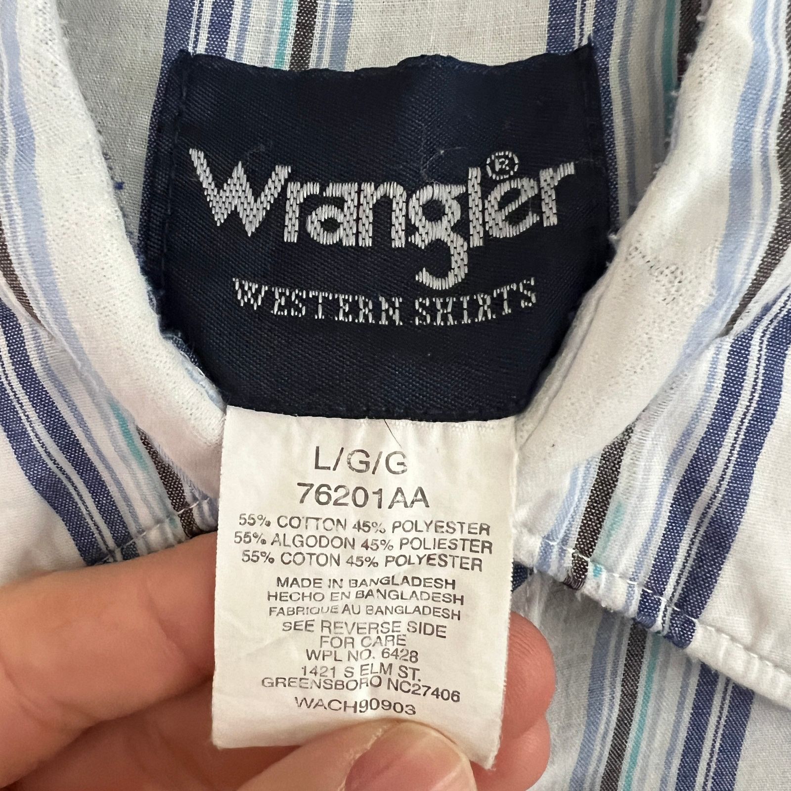 Wrangler VTG Wrangler Men's SS Western Pearl Snap Shirt L 23x29 Size US L / EU 52-54 / 3 - 3 Thumbnail