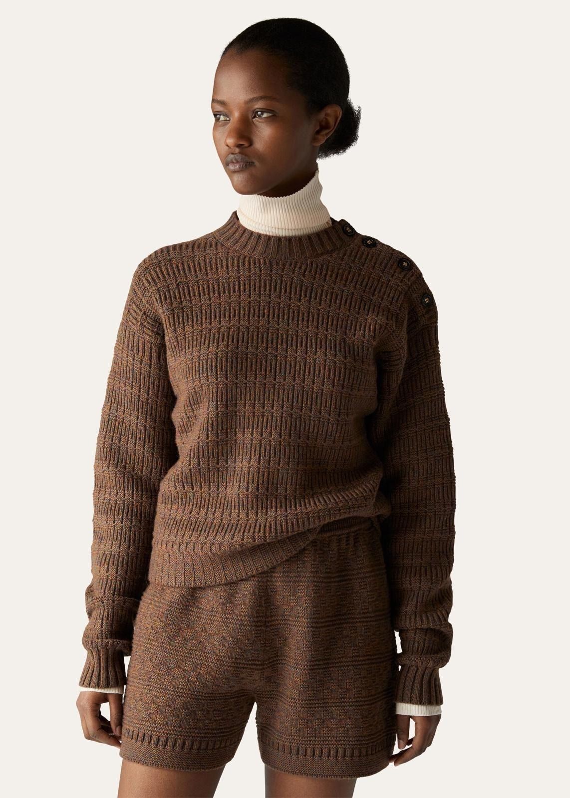 Loro Piana o1srvl11e0824 New Plymouth Crew Neck Sweater in Brown Size XL / US 12-14 / IT 48-50 - 3 Thumbnail