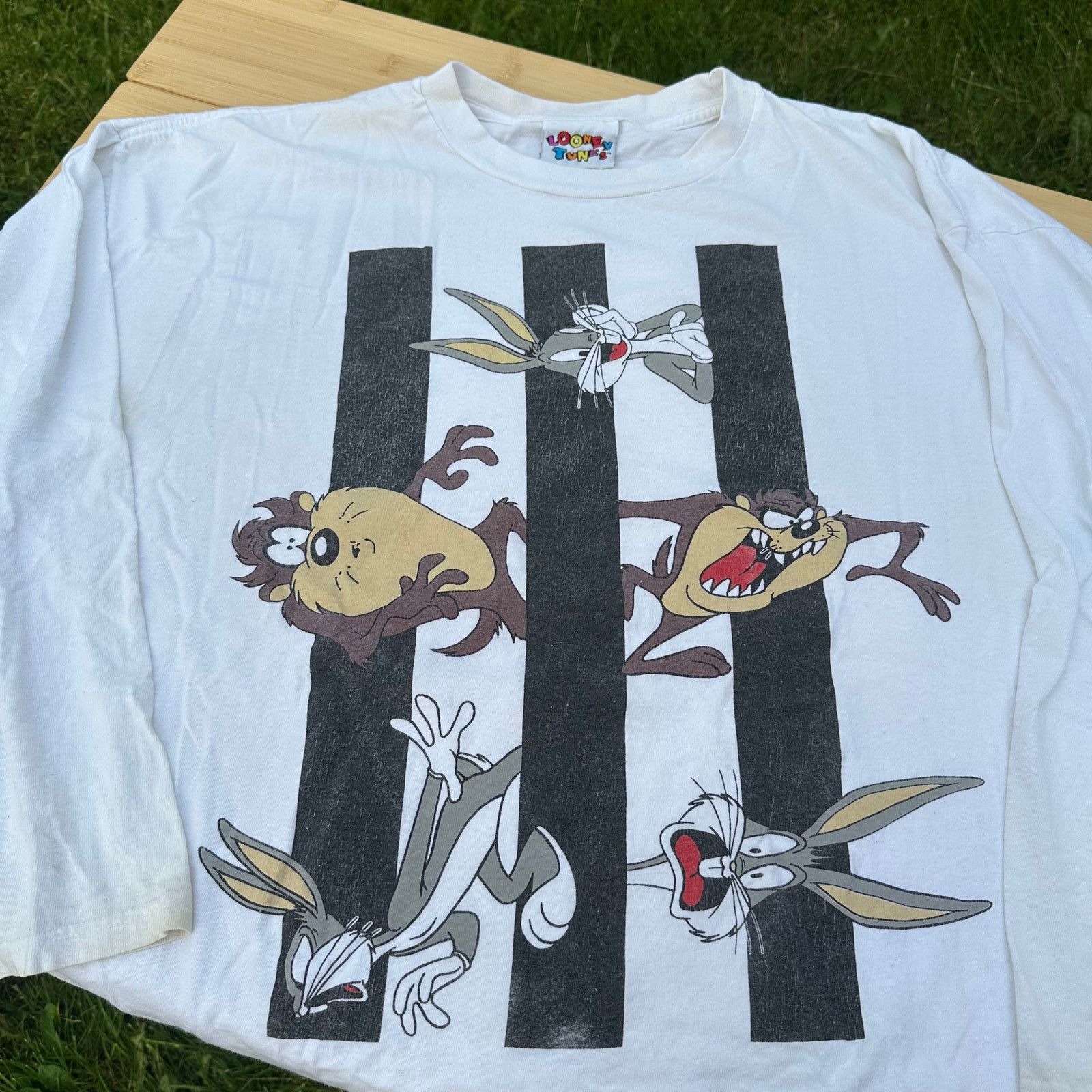 Acme Clothing × Japanese Brand Vintage Looney Tunes Long Sleeve Shirt Bugs & Taz Size XL 96 Size US XL / EU 56 / 4 - 1 Thumbnail