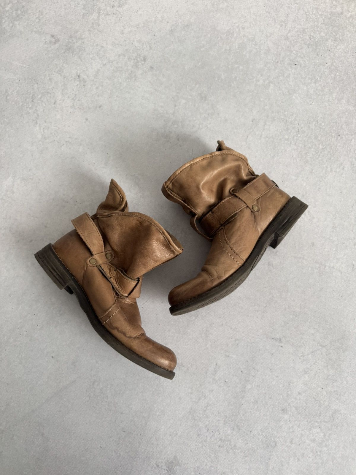 If Six Was Nine Vintage Buffalo A.S 98 Style Leather Y2k Ankle Boot Size US 8 / IT 38 - 9 Thumbnail