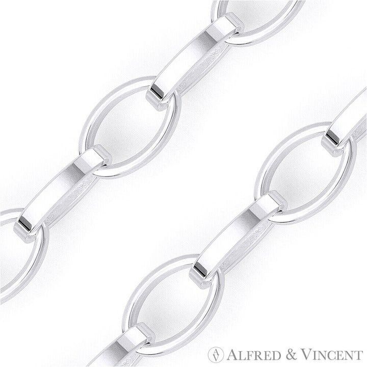 Other 8mm Romy Link Oval Cable Italian Chain Bracelet 7" Size ONE SIZE - 2 Thumbnail