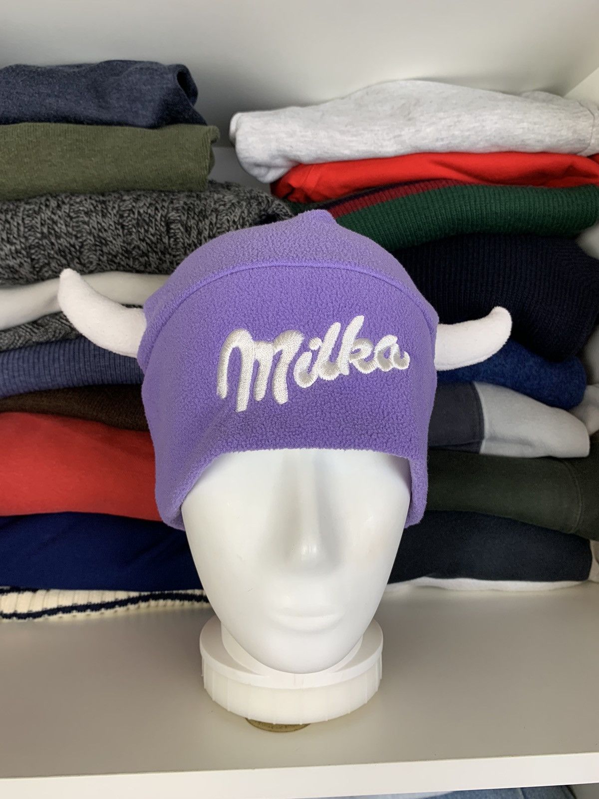 Other Y2K Milka Fleece Hat Size ONE SIZE - 1 Thumbnail