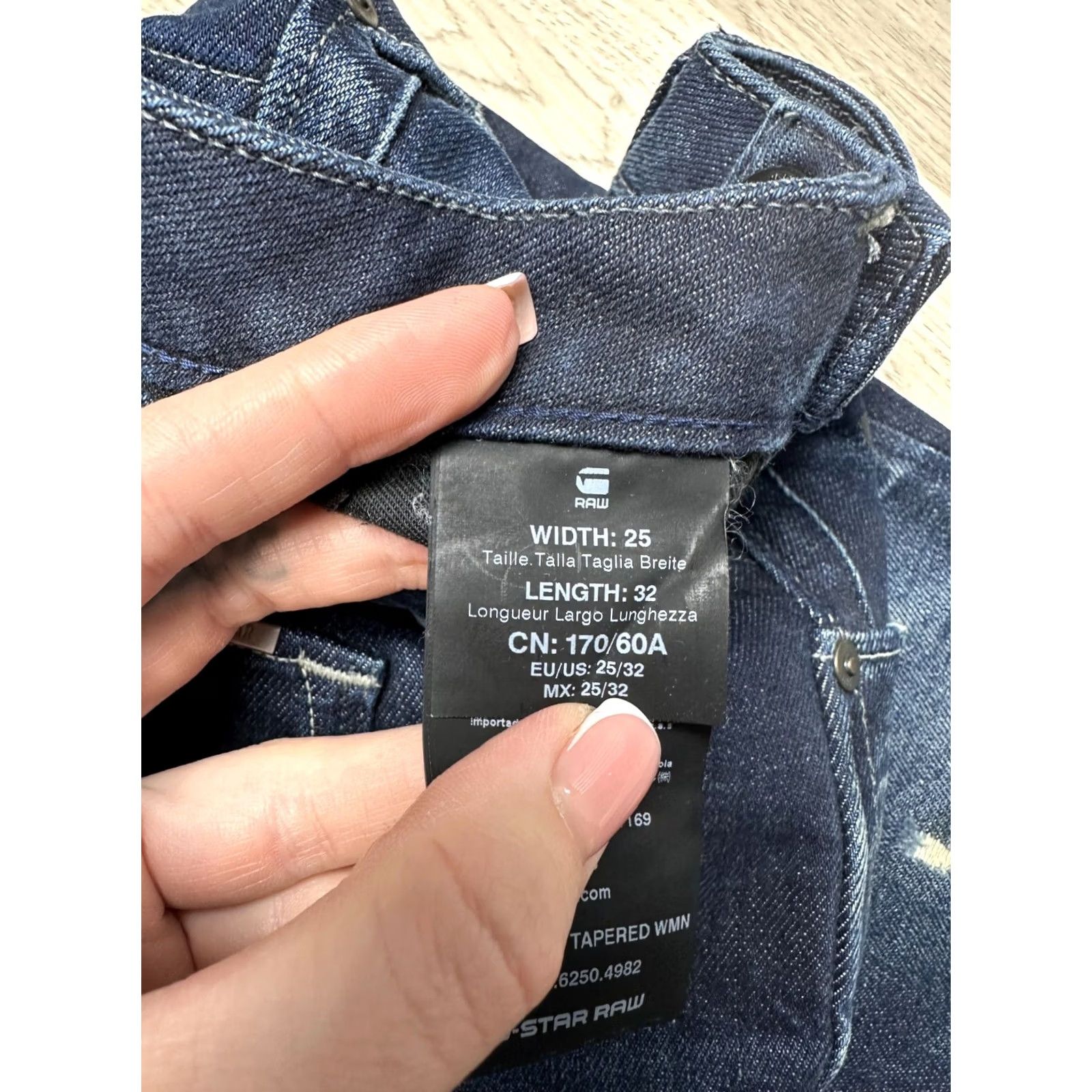G-Star G-Star Arc Jeans Womens Kate Tapered Denim Pants Size 25 Blue Slim Regular Cotton Denim 3D Arc Size 42" / US 20 - 4 Thumbnail