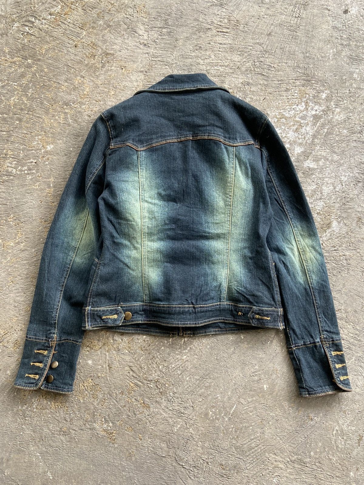 JACKROSE 2000s Papiral - Vkei Style Mud Wash Denim Jacket Size M / US 6-8 / IT 42-44 - 15 Thumbnail