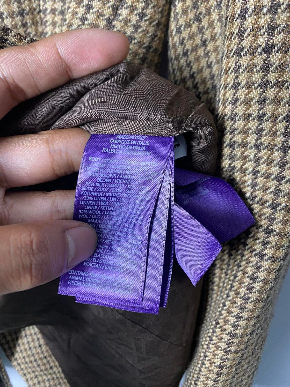 Ralph Lauren Purple Label Polo Ralph Lauren Purple Label Adryan Blazer in Brown Tweed Size 40S - 12 Thumbnail