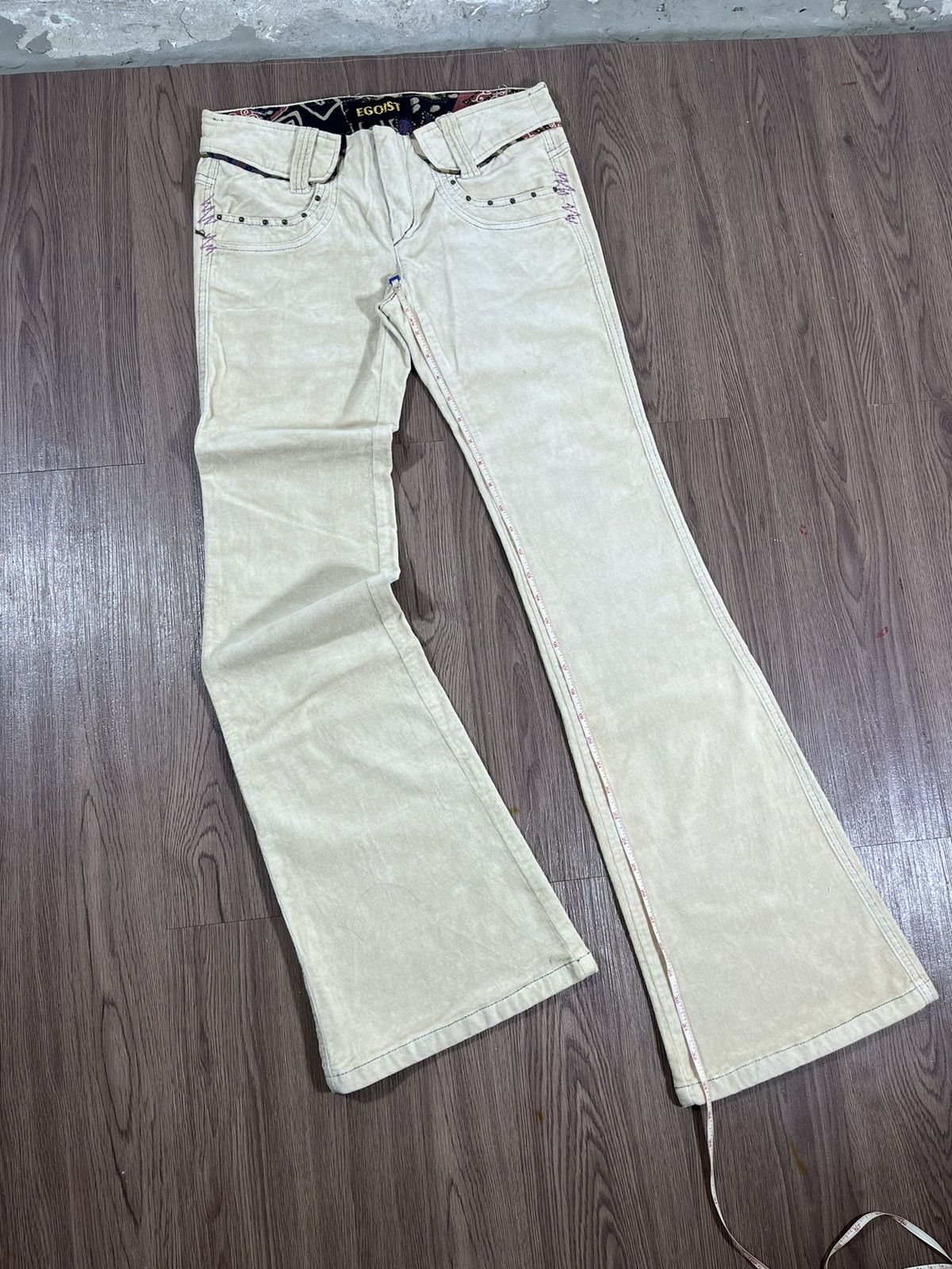 EGOIST EGOIST Y2K Oriental Corduroy Bootcut Flared Pants Size US 31 - 16 Thumbnail