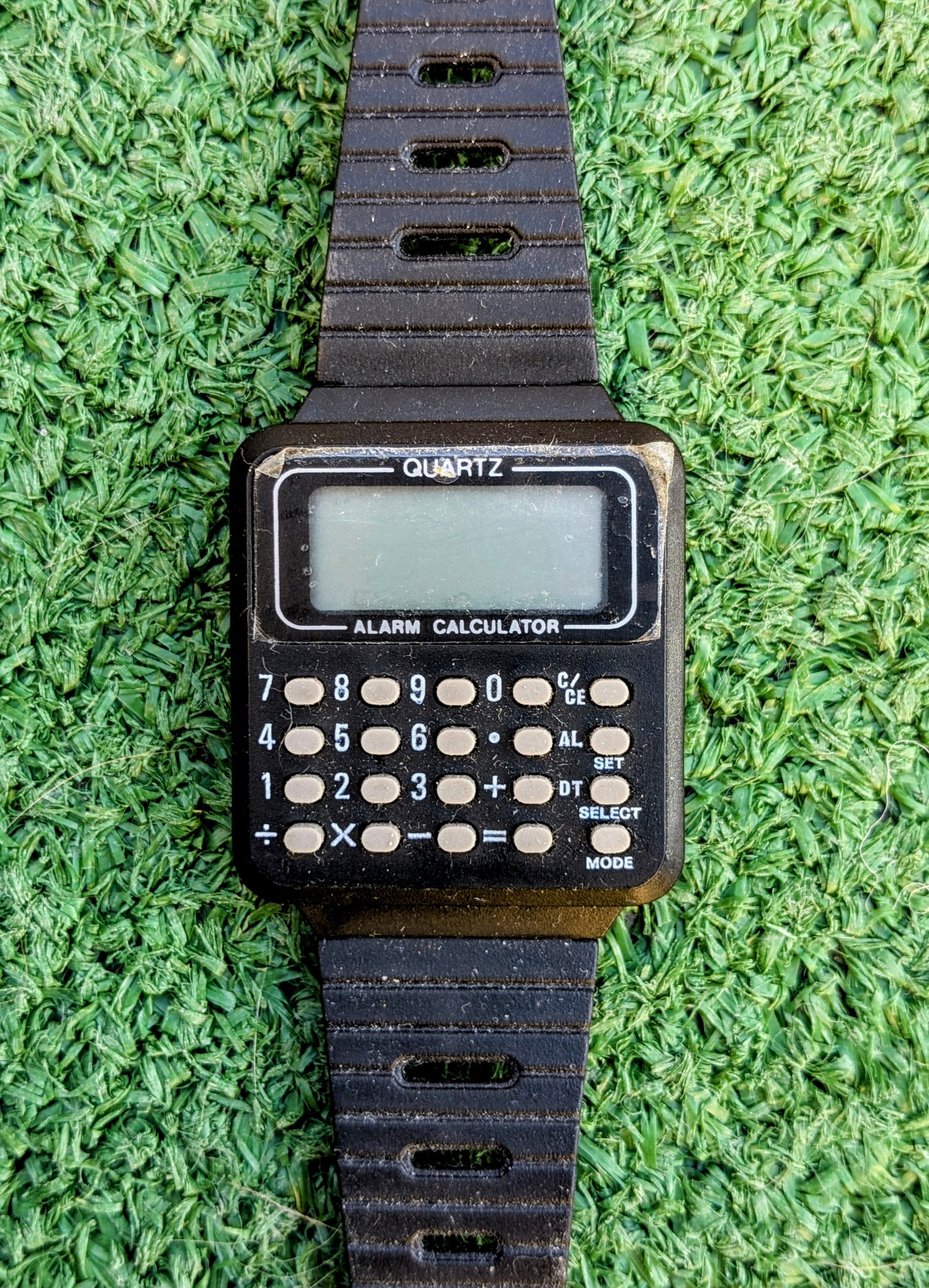 Other 80s Retro Quartz Alarm Calculator Wrist Watch SALVAGE/PARTS Size ONE SIZE - 2 Thumbnail