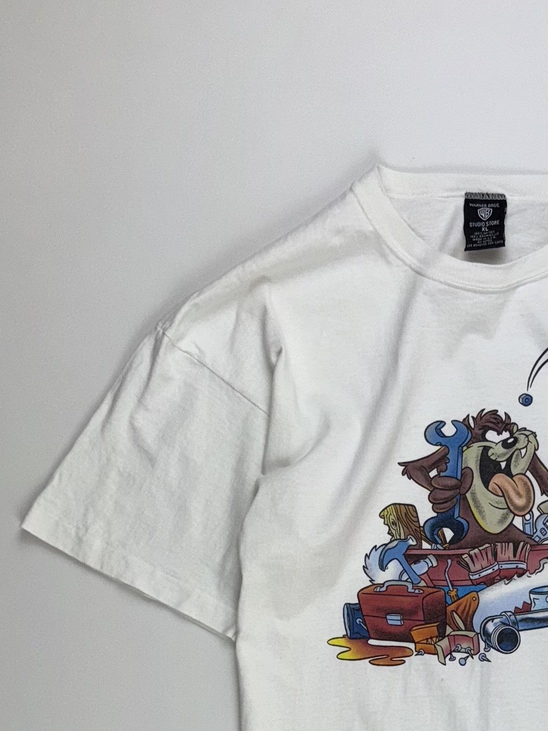 Warner Bros Rare Vintage 90s Warner Bros Looney Tunes USA Taz Tasmanian Size US XL / EU 56 / 4 - 2 Thumbnail