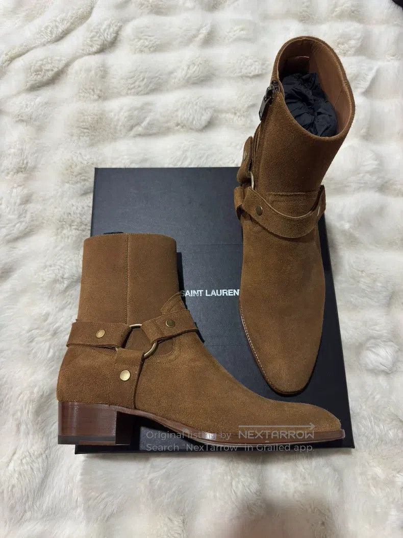 Saint Laurent Paris Saint Laurent Paris Men's suede Chelsea boots with side bu Size US 8 / EU 41 - 1 Thumbnail