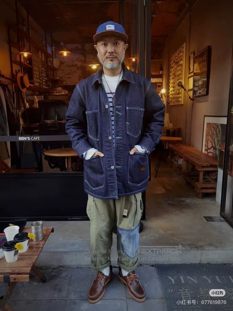 Neighborhood Neighborhood Raw Denim Railroad Jacket Size US L / EU 52-54 / 3 - 4 Thumbnail