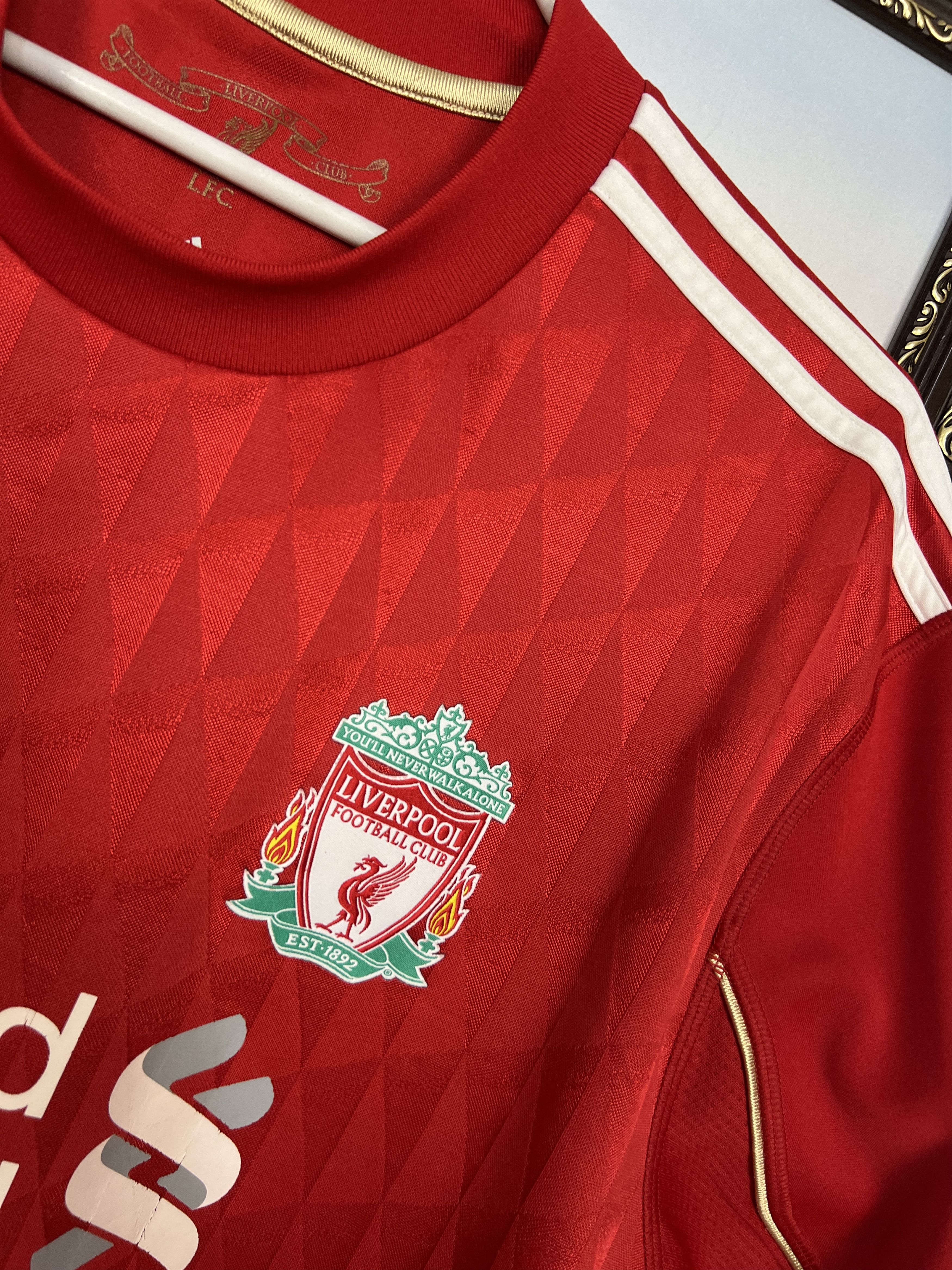 Adidas Liverpool Home football shirt 2010 Soccer Adidas #3 Enrique Size US XL / EU 56 / 4 - 12 Thumbnail