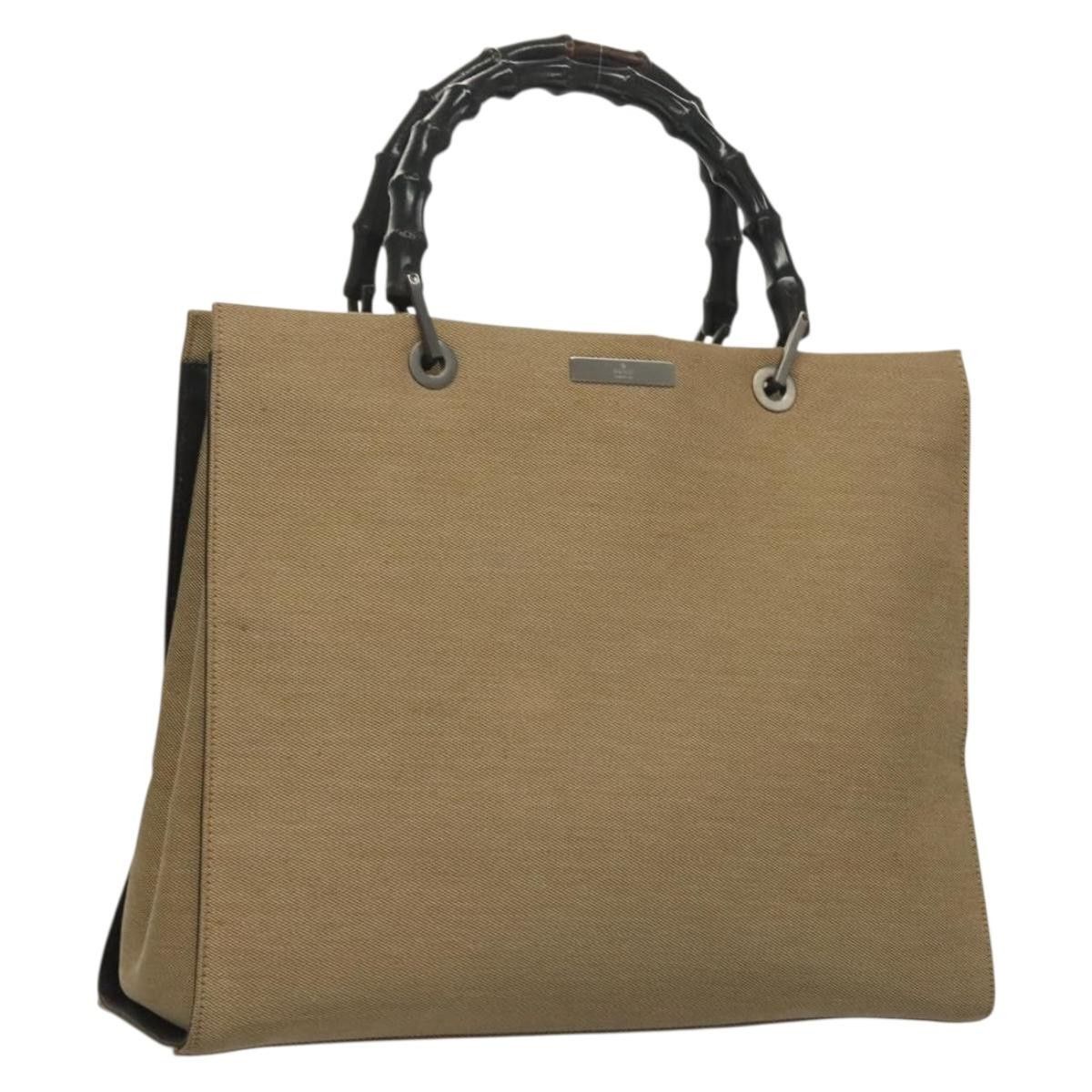 Gucci Gucci Vintage Bamboo Handle Tote Canvas Size ONE SIZE - 1 Thumbnail