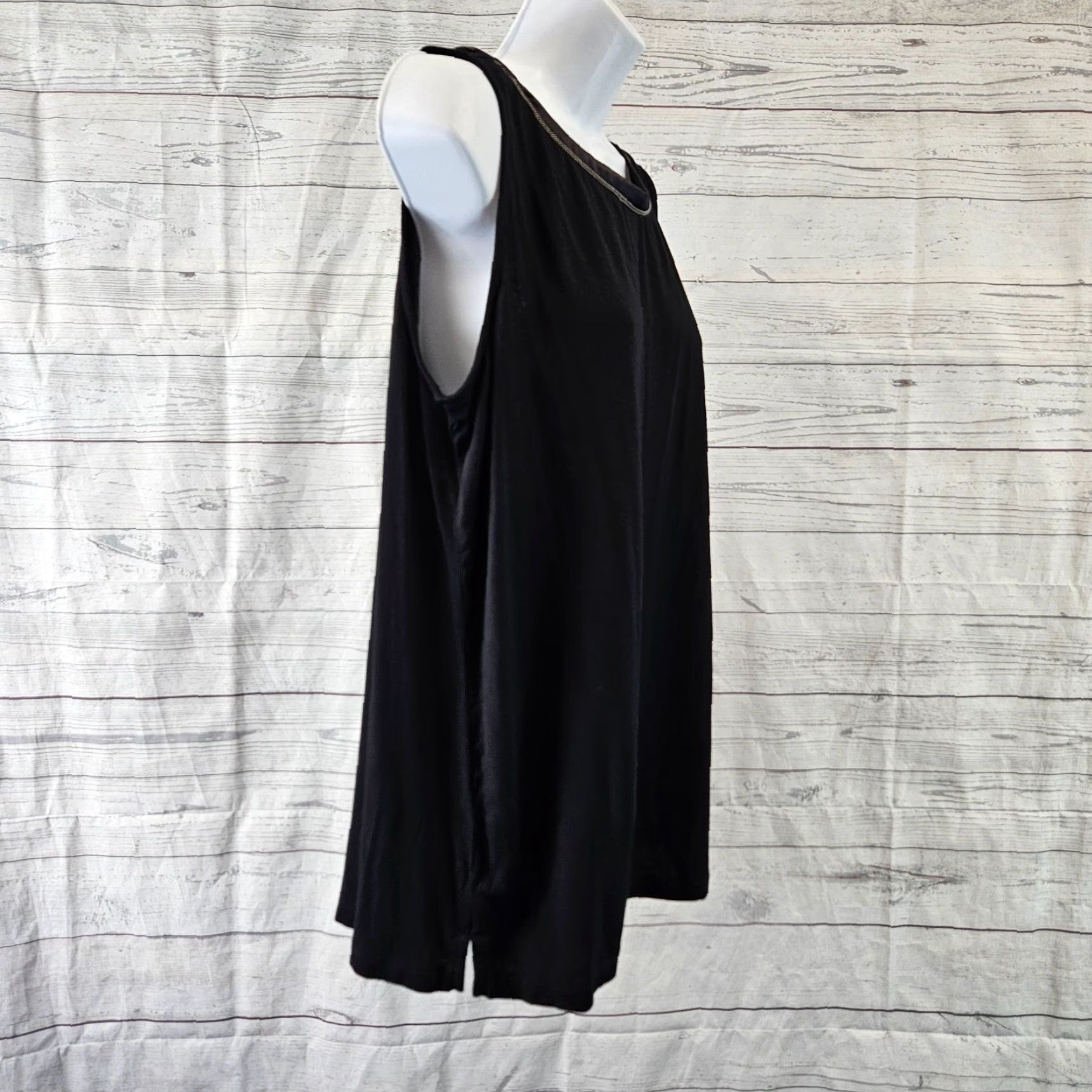 Vintage Chico's Women's Tank Top XL Black Rayon Spandex Ultimate Tee N/A Size XL / US 12-14 / IT 48-50 - 3 Thumbnail