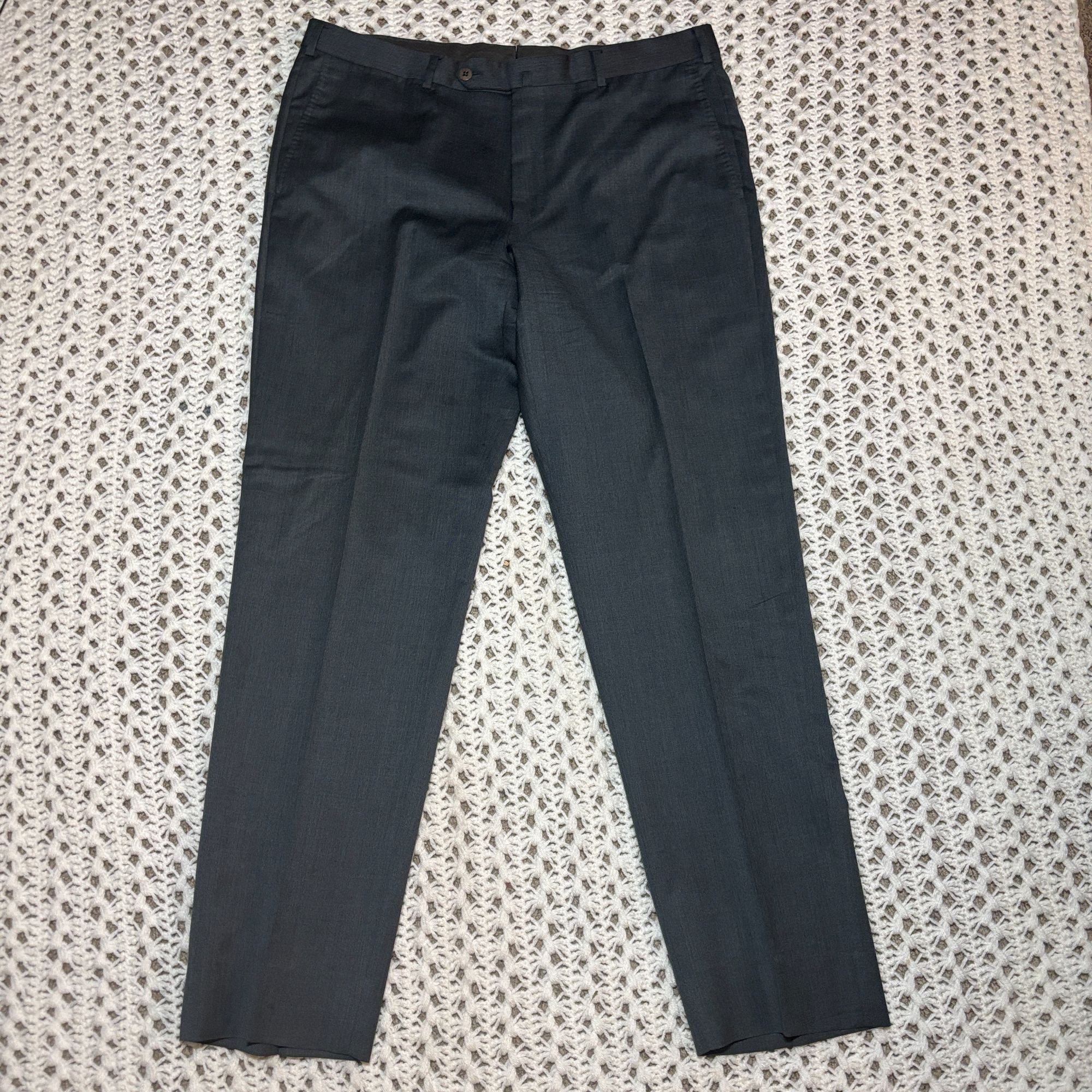 Ermenegildo Zegna Ermenegildo Zegna Mens Wool Micronsphere Gray Dress Pants Si Size 42R - 1 Thumbnail