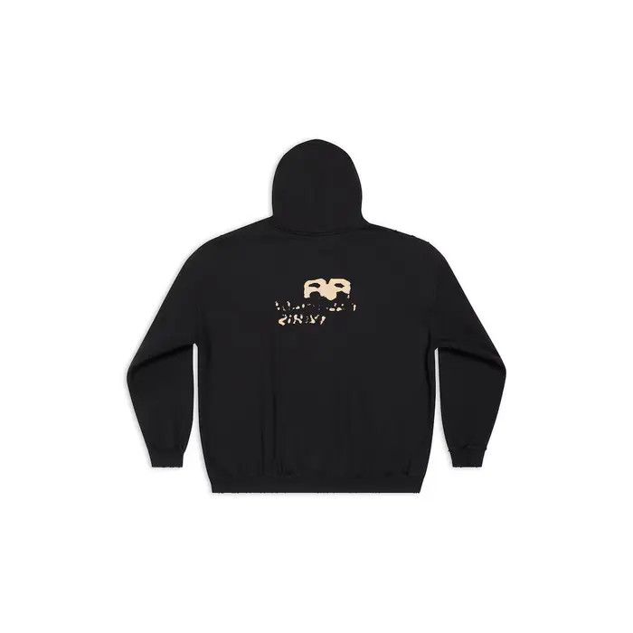 Balenciaga o1bcso1str0326 Hand-Drawn BB Icon Hoodie Large Fit in Black Size M / US 6-8 / IT 42-44 - 2 Thumbnail