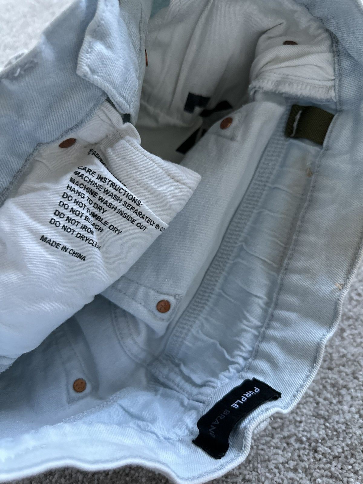 Purple Brand White/Light Blue Flared Denim Size US 30 / EU 46 - 3 Thumbnail