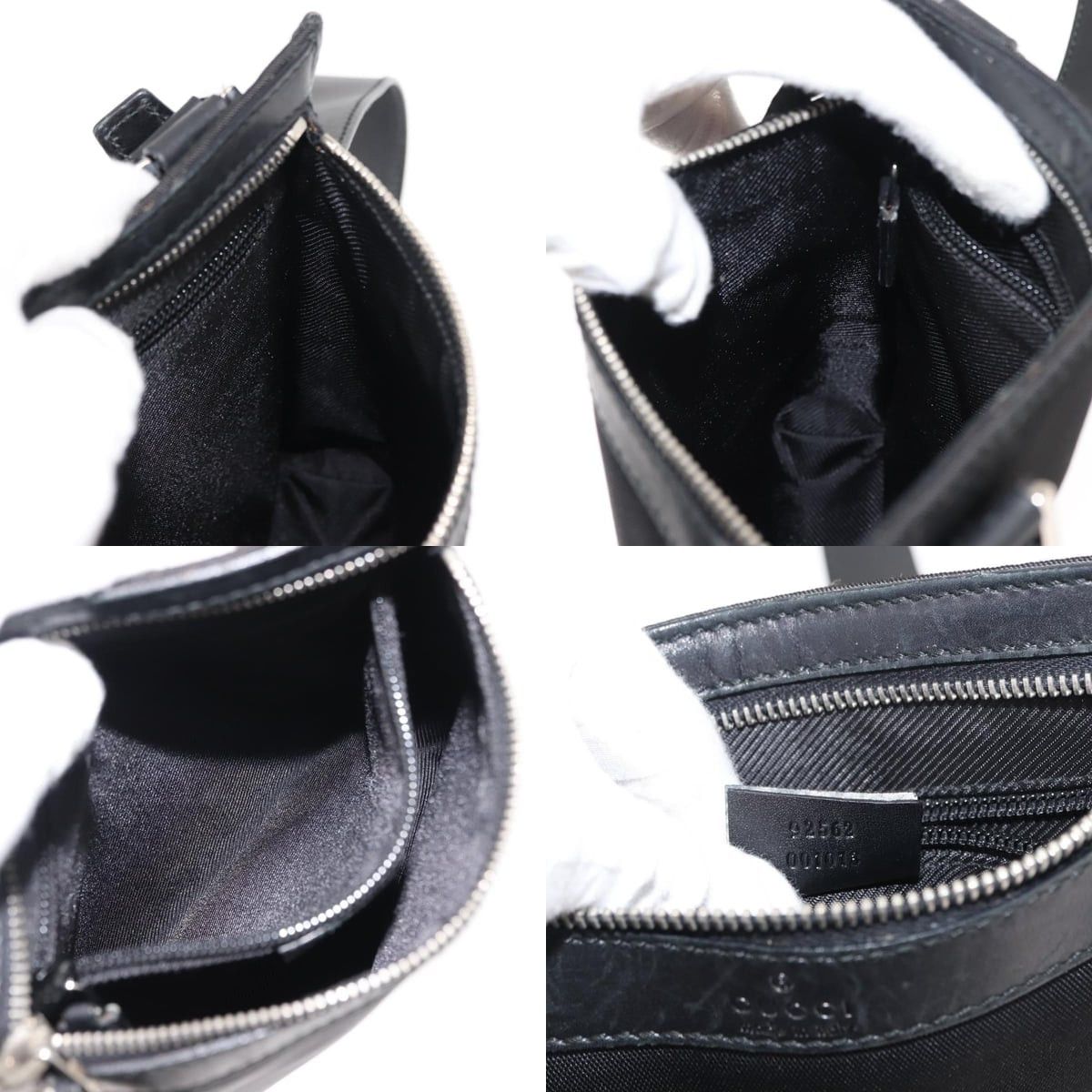 Gucci GUCCI Shoulder Bag Canvas Leather Black Size ONE SIZE - 12 Thumbnail