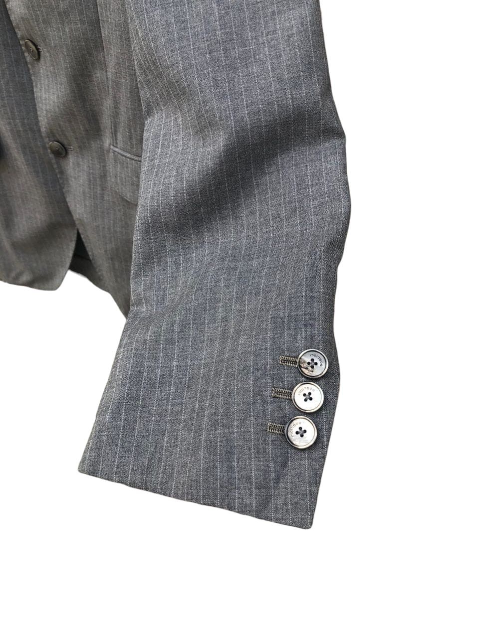 Boglioli Boglioli Blazer Coat Jacket Grey Stripe Size 40R - 8 Thumbnail