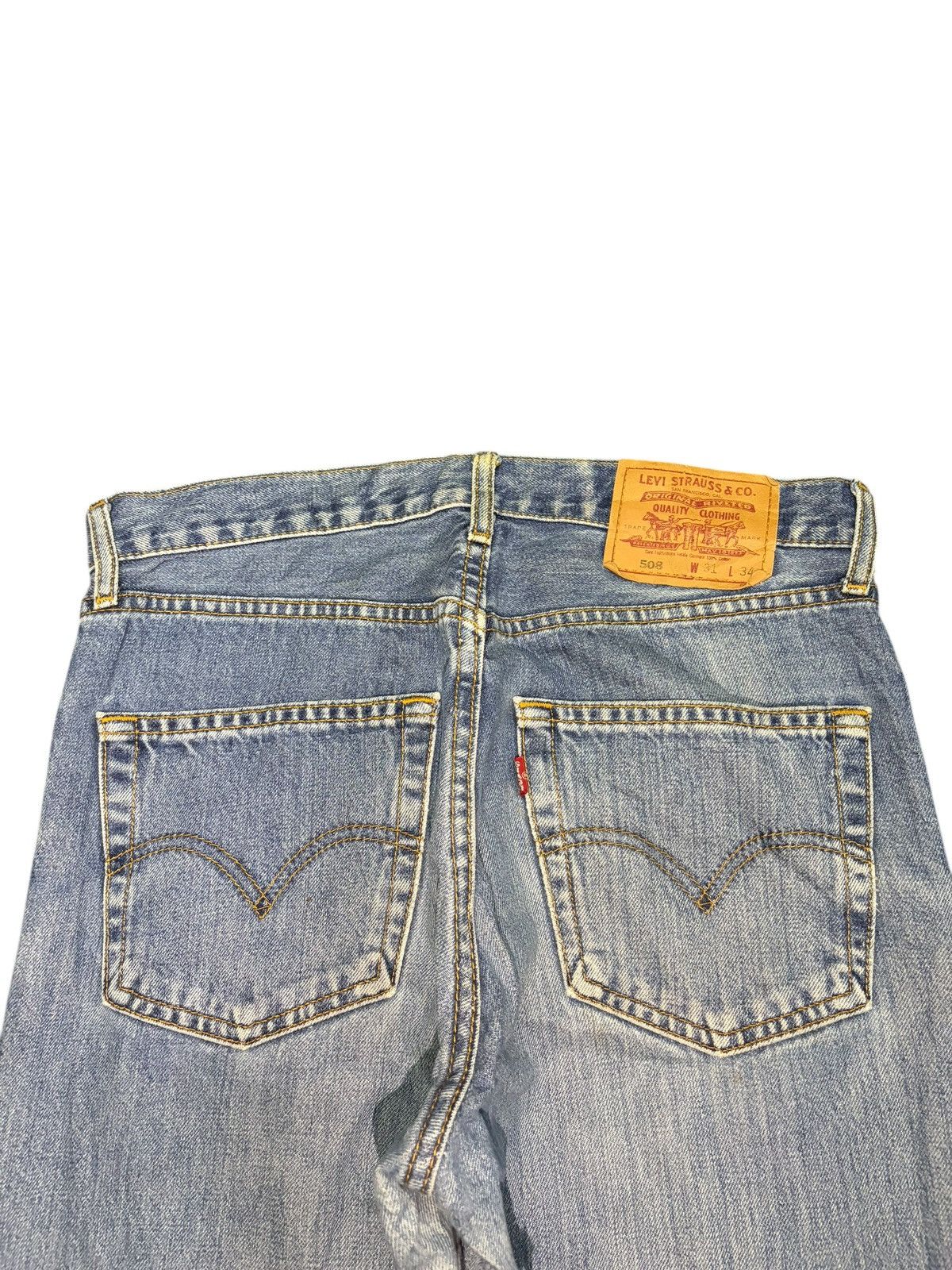Levi's Vintage 90s Levis 508 Faded Wash Distress Baggy Jeans Size US 30 / EU 46 - 4 Thumbnail