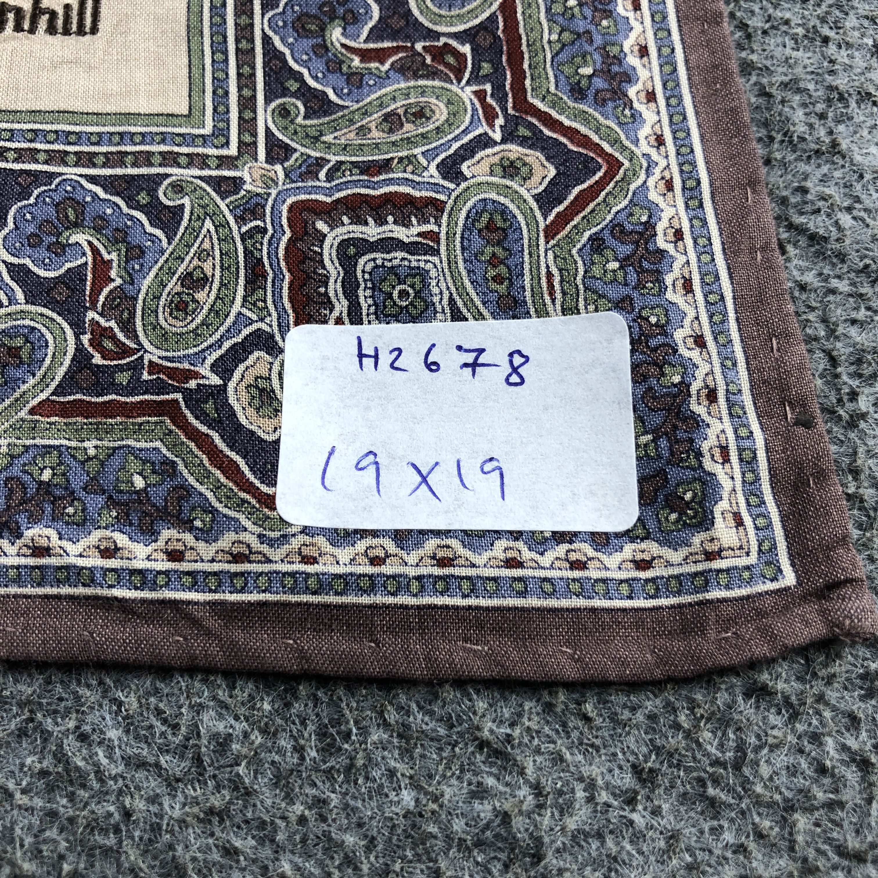 Alfred Dunhill × Vintage Dunhill Handkerchief Neckerchief Bandana H2678 Size ONE SIZE - 6 Thumbnail