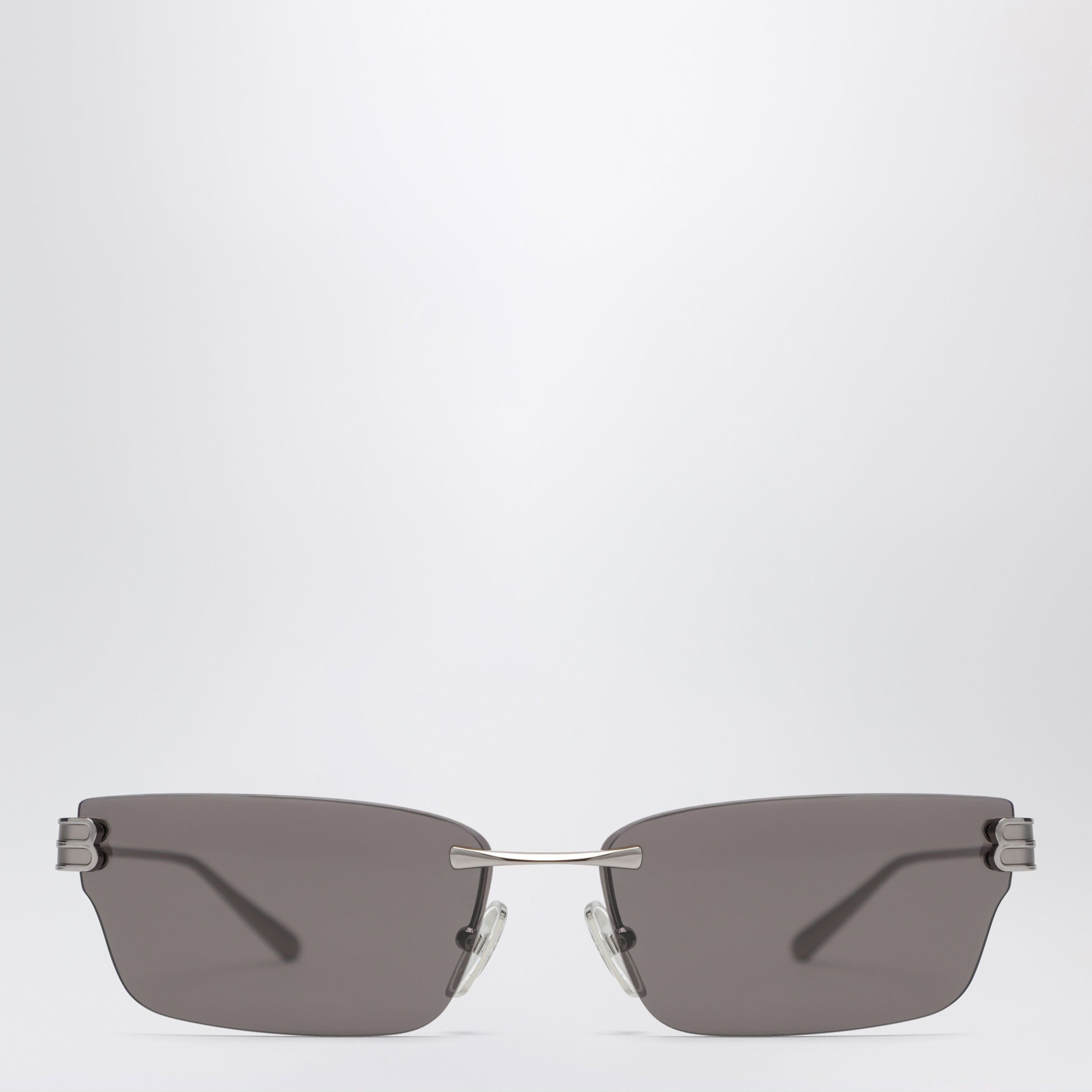 Balenciaga Balenciaga Gossip Rectangular Silver/Black Sunglasses Size ONE SIZE - 1 Thumbnail