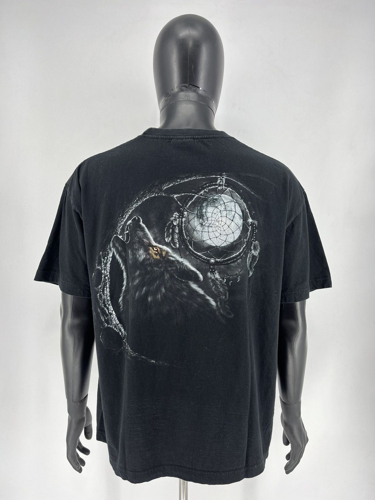 Vintage Vintage Y2K Spiral Wolf Face Size S T-Shirt Size US XL / EU 56 / 4 - 7 Thumbnail