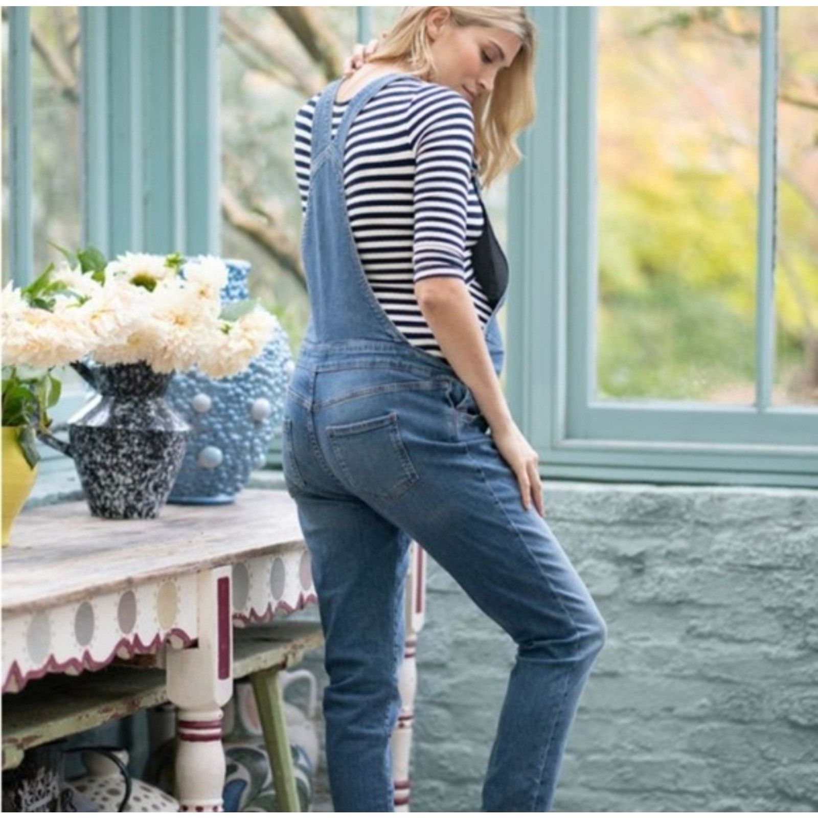 Other Seraphine Maternity Overall Denim Dungarees Trav Light 6 Size US L / EU 52-54 / 3 - 3 Thumbnail
