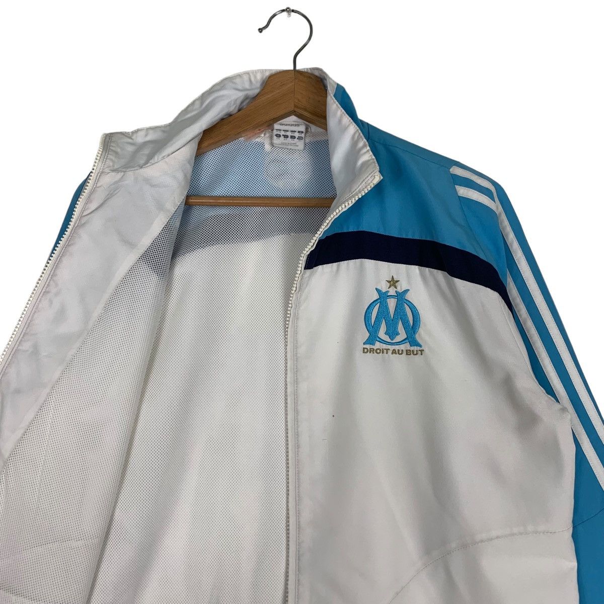 Adidas ADIDAS Olympique de Marseille Youth Light Jacket #0605-C28 Size US XL / EU 56 / 4 - 10 Thumbnail