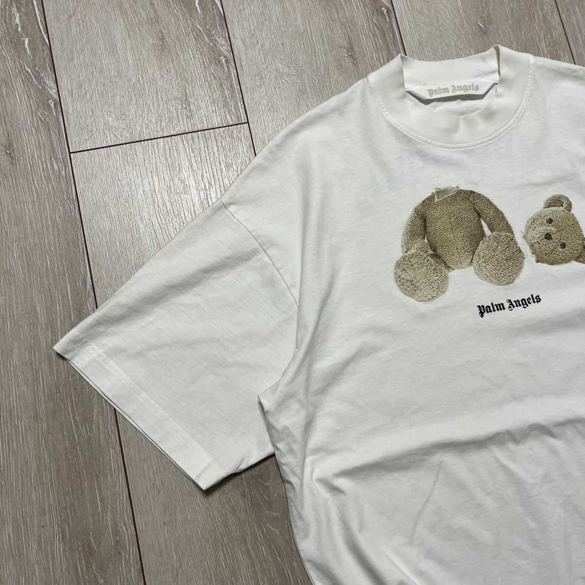 Palm Angels PALM ANGELS BEAR WHITE T-SHIRT Size US M / EU 48-50 / 2 - 2 Thumbnail