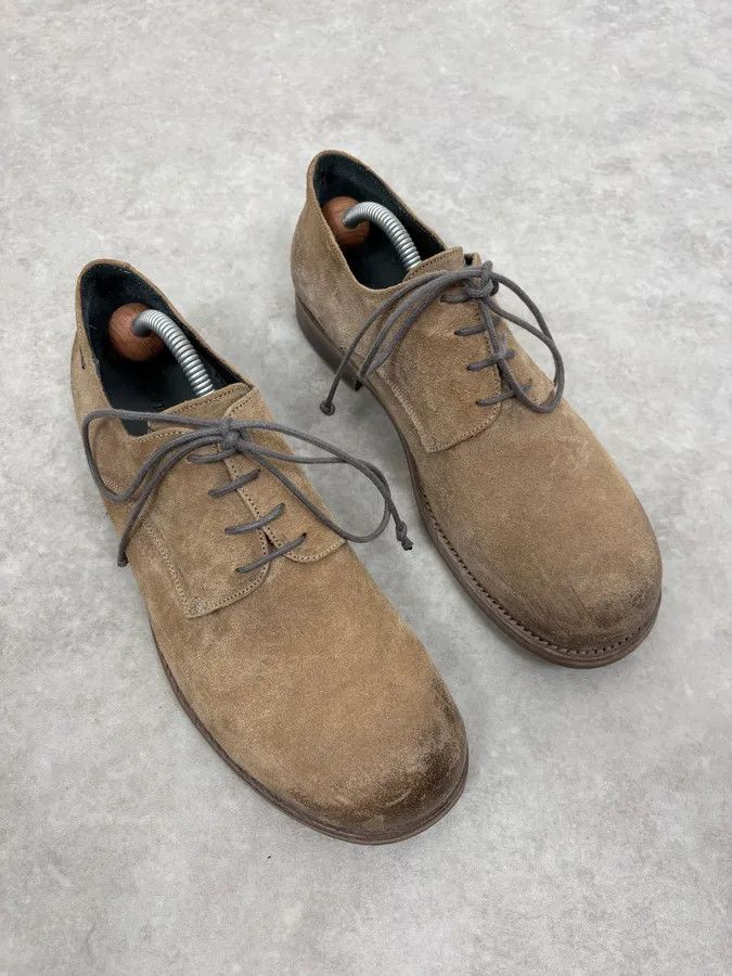 The Last Conspiracy The Last Conspiracy Beige Suede Leather Eroded Derby Shoes Size US 8 / EU 41 - 4 Thumbnail
