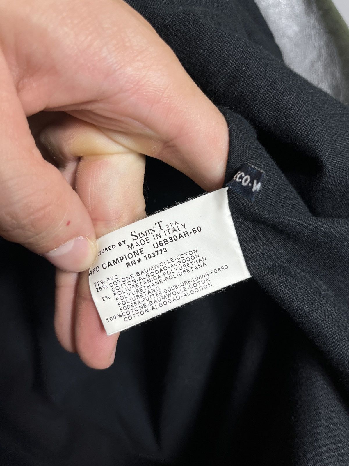 Armani × Giorgio Armani Armani Jeans PVC mens jacket black motorcycle Sz 50 Size US M / EU 48-50 / 2 - 10 Thumbnail