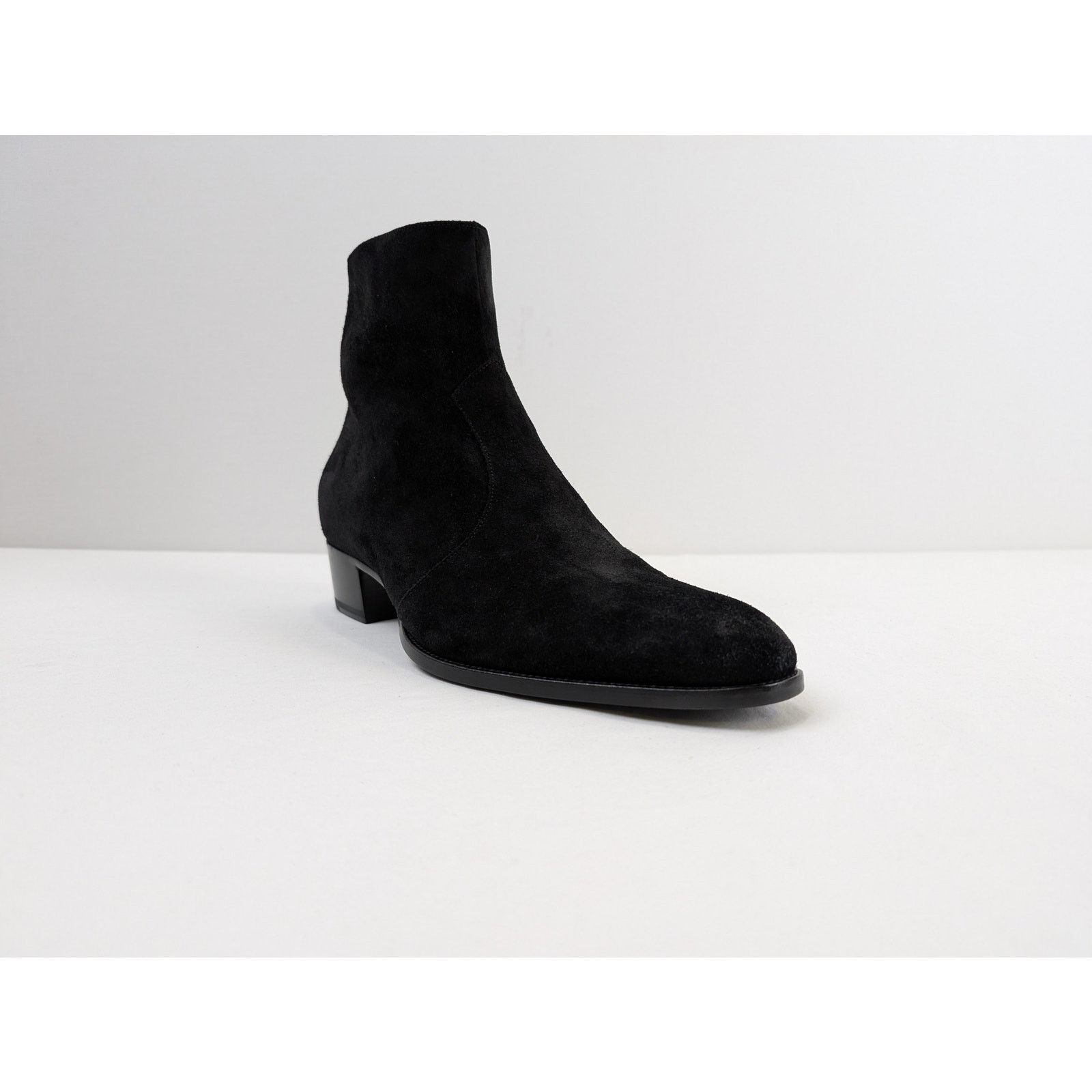 Saint Laurent Paris o1rshd1 Wyatt Chelsea Suede Boots in Black Size US 13 / EU 46 - 2 Thumbnail