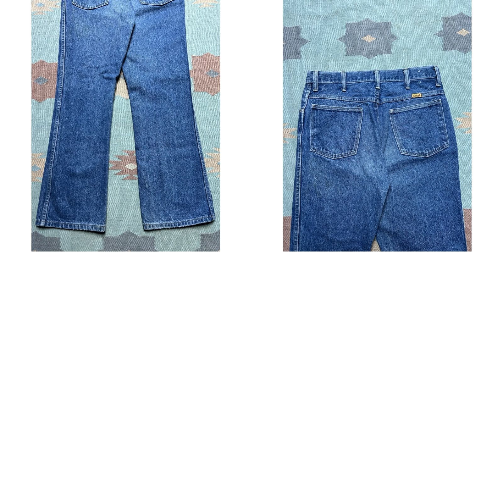 Denime VINTAGE Rustler Jeans Bootcut Denim USA 30x29 Men's Blue 80s Size US 30 / EU 46 - 8 Thumbnail