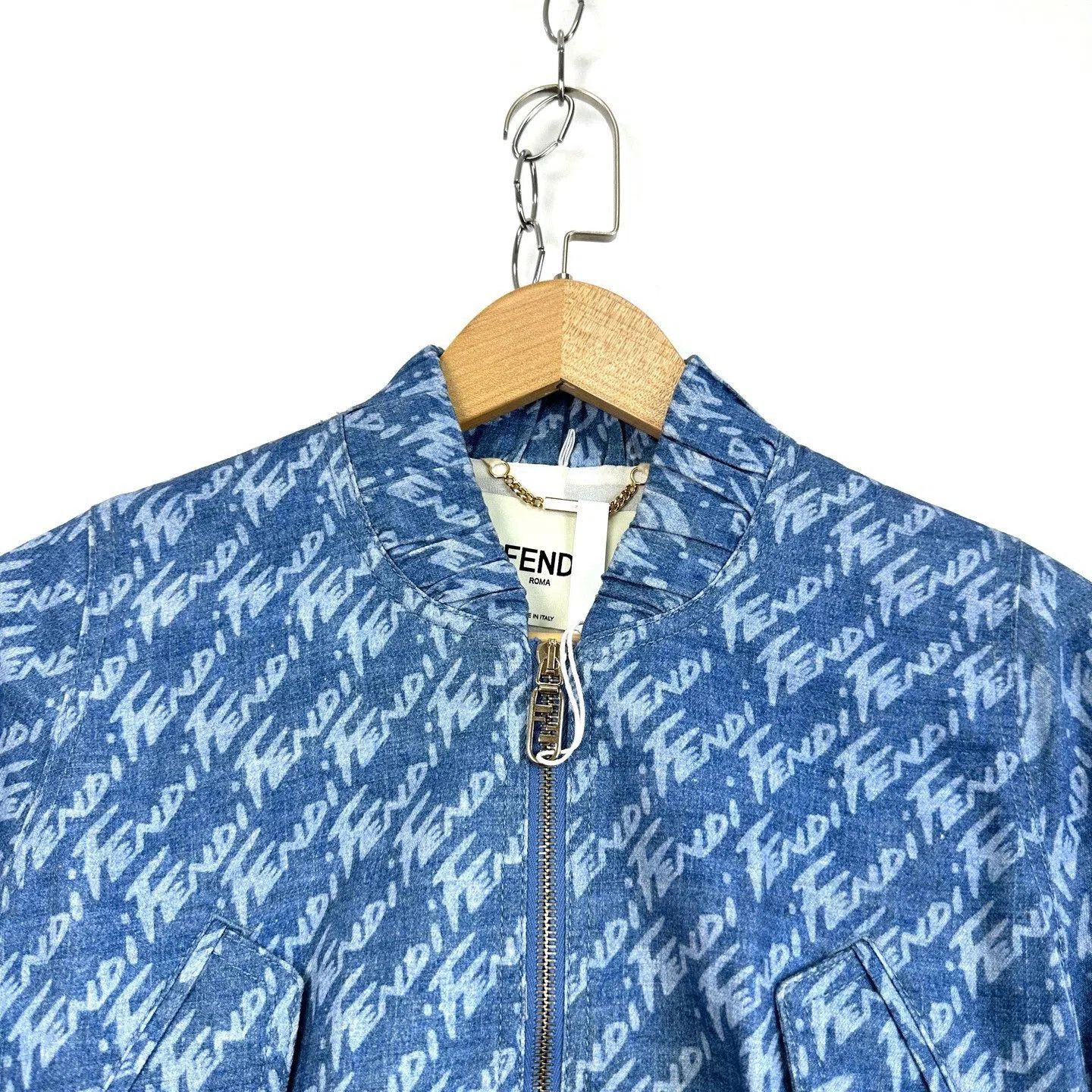 Fendi Fendi All-Over Print Denim Short Jacket. Size S / US 4 / IT 40 - 4 Thumbnail
