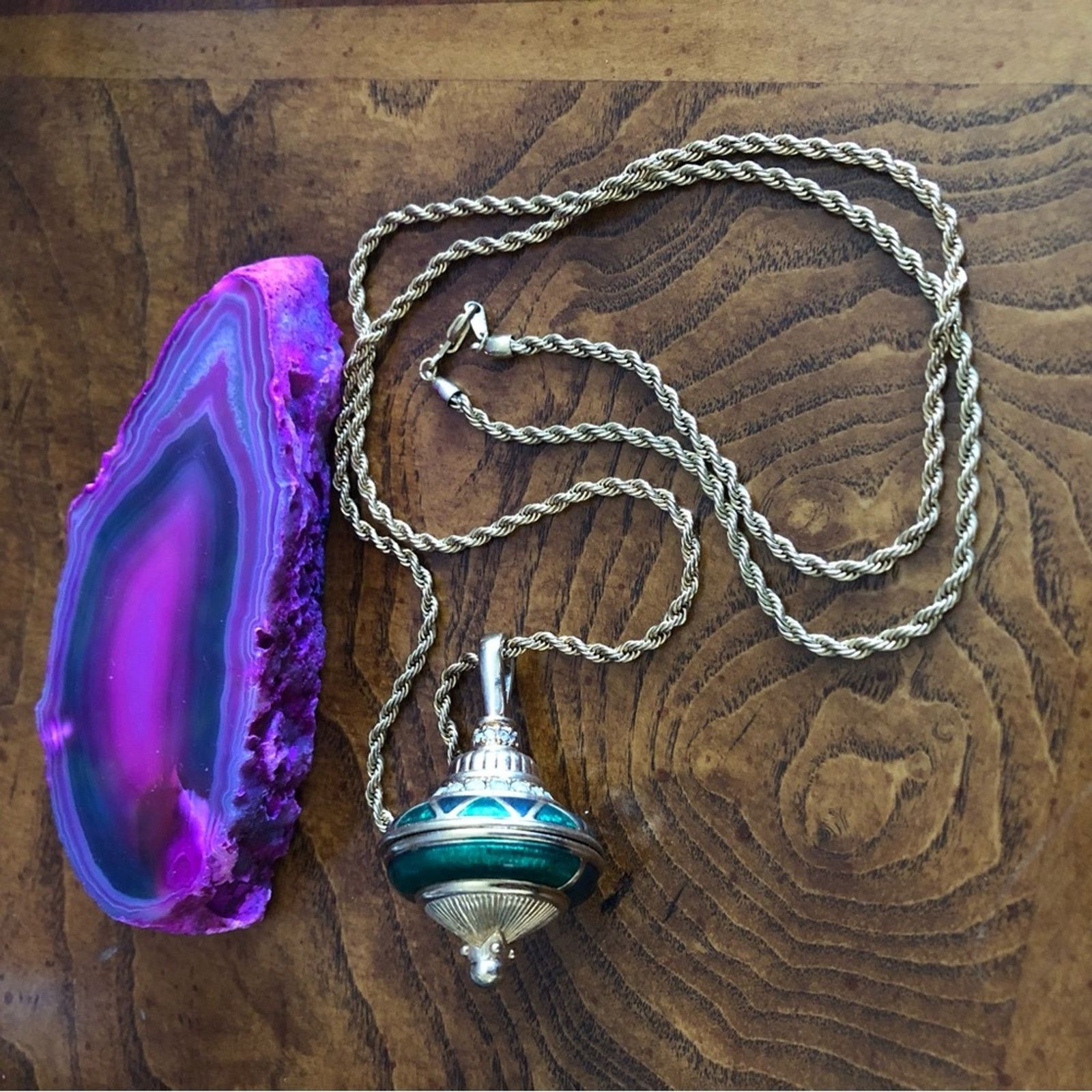 Swarovski Vintage Swarovski enamel crystal ornament dreidel necklac Size ONE SIZE - 6 Thumbnail