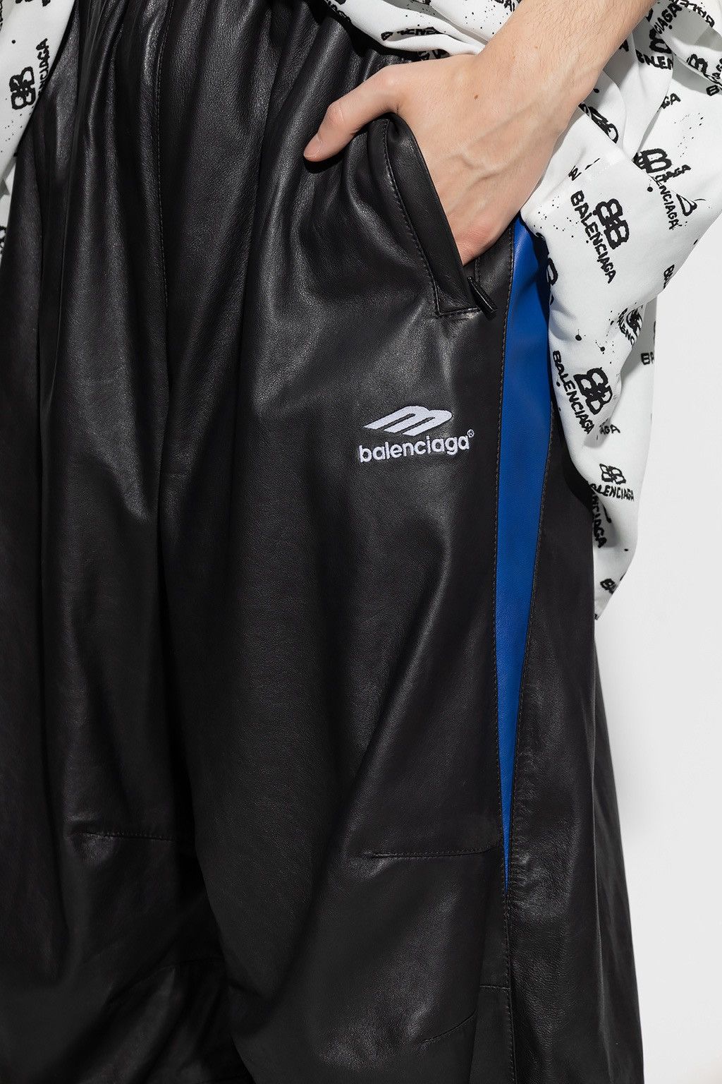 Balenciaga 3B Icon Sports Leather Track Suit Pants Size US 34 / EU 50 - 4 Thumbnail