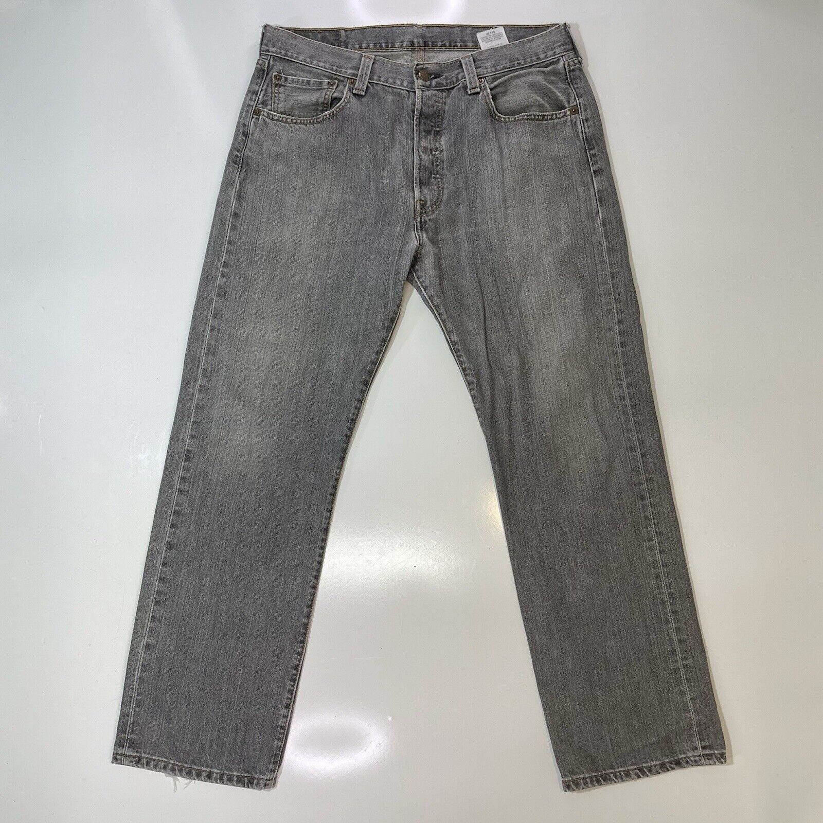 Levi's Levis 501 Denim Jeans Mens 34x30 Black Straight Button Fly Size US 34 / EU 50 - 1 Thumbnail