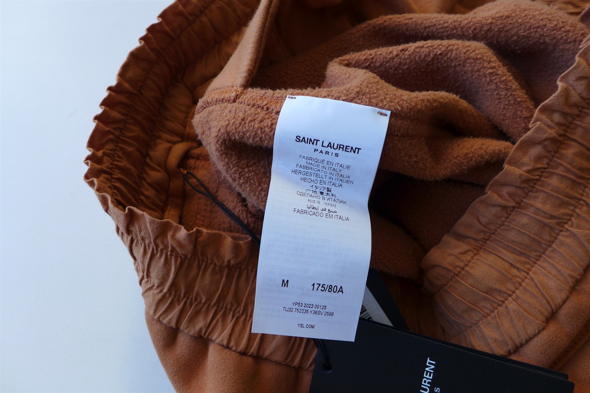 Saint Laurent Paris Saint Laurent Sweatpants -- Macchiato Blanchi Cotton Jersey Size US 32 / EU 48 - 17 Thumbnail