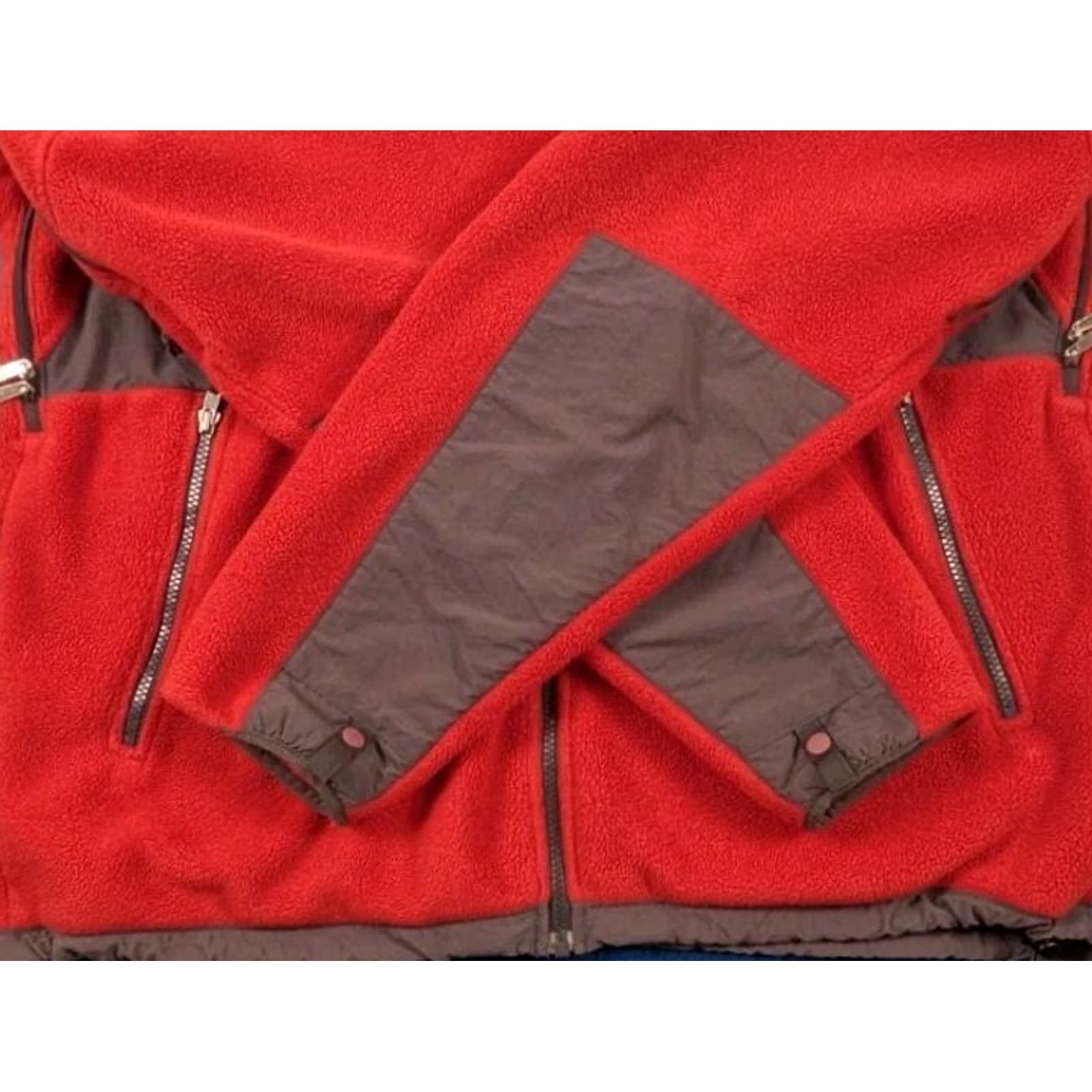 The North Face VINTAGE The North Face Denali Jacket Fleece Full Zip Red Gray L Mens 90s Outdoor Hiking Size US L / EU 52-54 / 3 - 2 Thumbnail